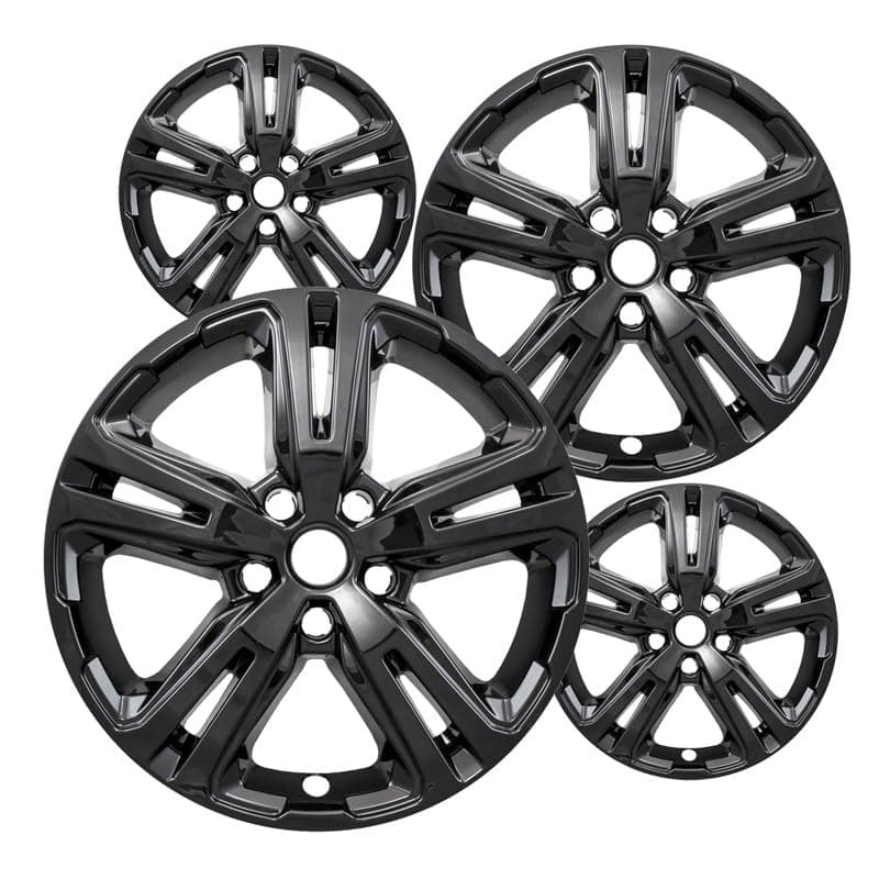 Fuel Rider Set of Four (4) 17 inches Gloss Black ABS Wheel Skins Impostors Wheel Covers Compatible with 2018-2022 GMC Terrain Wheels- Auto Tire Replacement Cap Cover