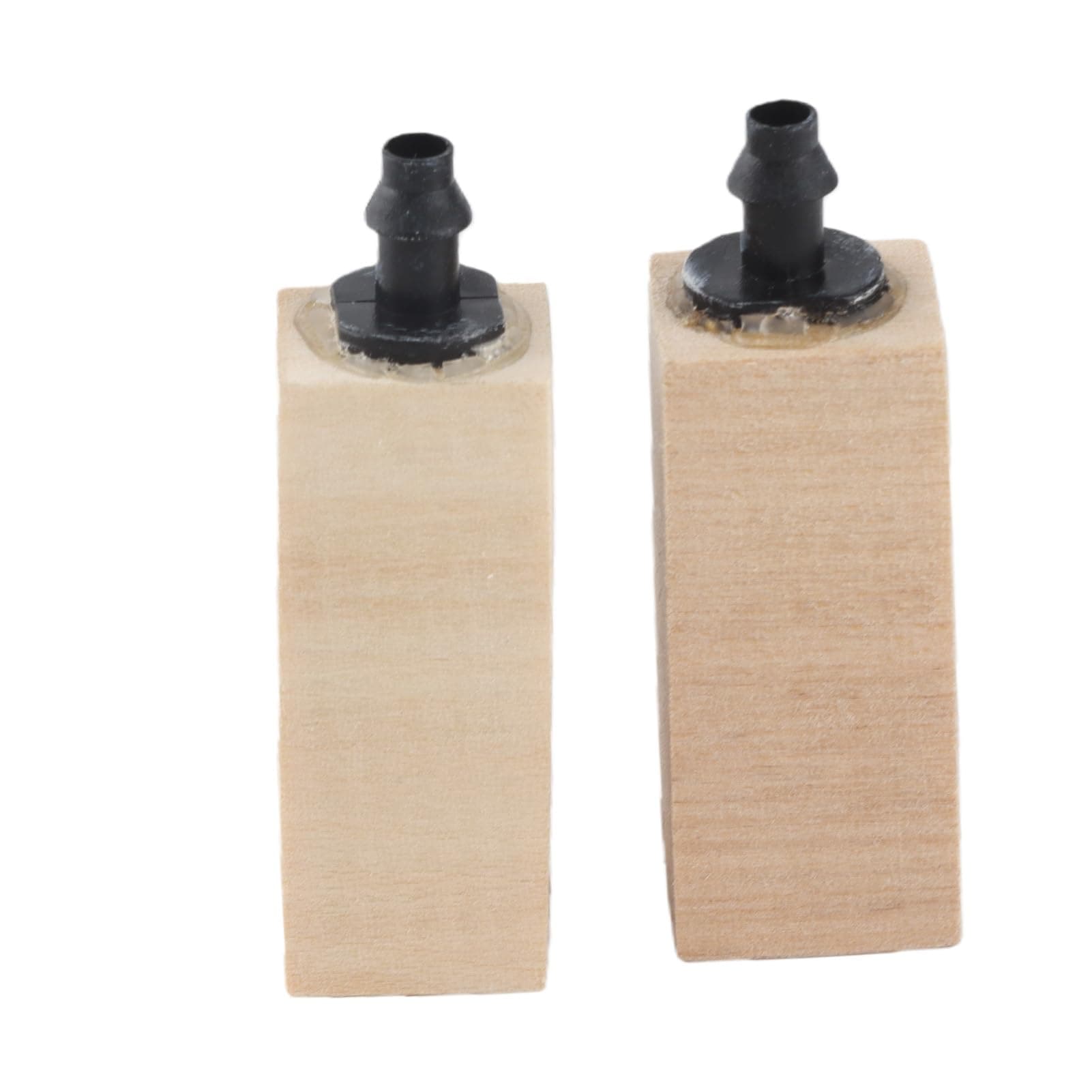 Yctze 2-Piece Set Wooden Air Bubble Stone Diffuser for Aquarium Fish Tank, Fine Mist Lime Wood Airstone for Skimmer, Tank and Small Block Accessories (S)