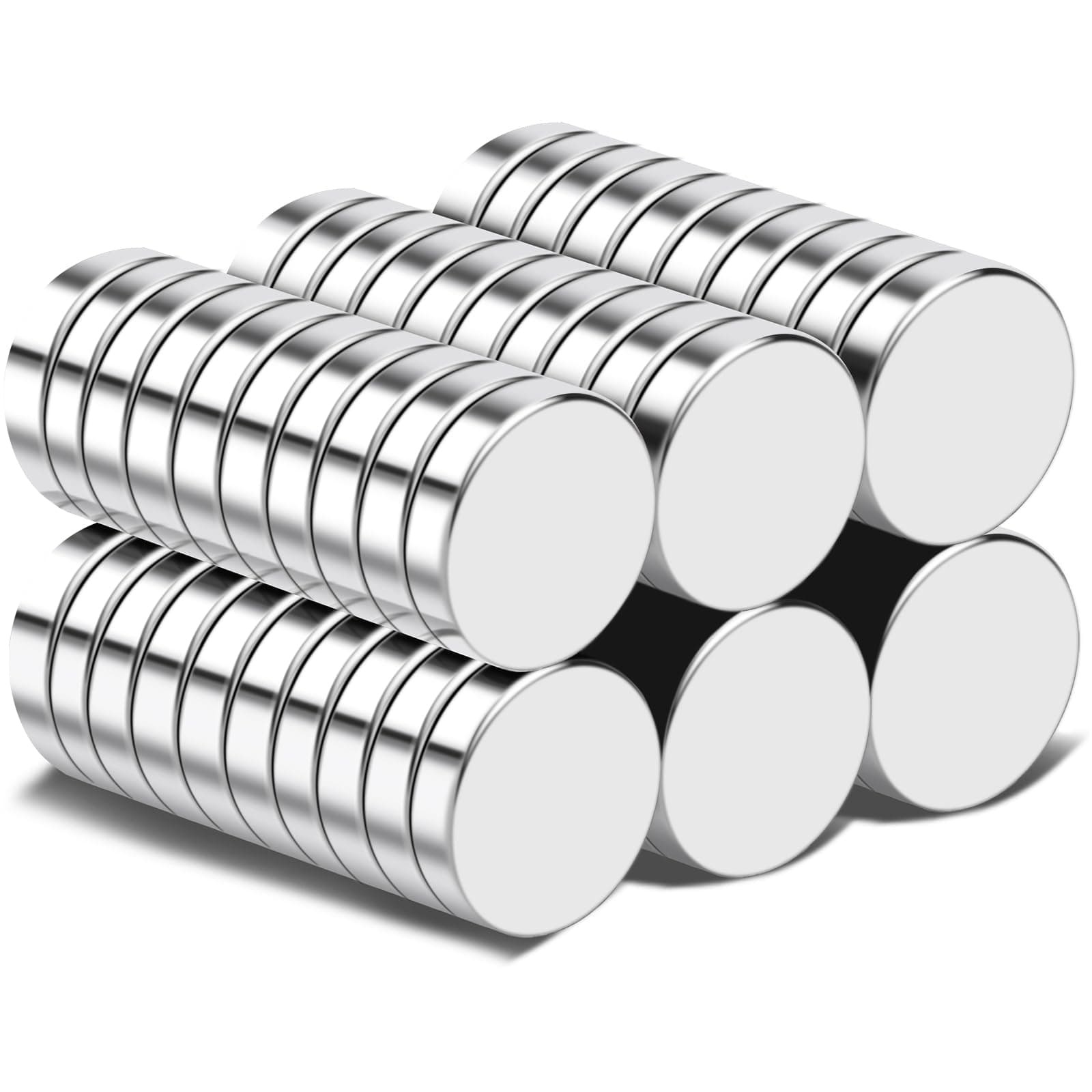 TRYMAG Magnets, 60Pcs Strong Rare Earth Magnets Small Round Fridge Magnets for Whiteboard, Heavy Neodymium Magnets Locker Magnets for Crafts, Whiteboard, Scientific Models 0.47 inch D x 1/8 inch H, 12 mm x 3 mm 60Pcs.