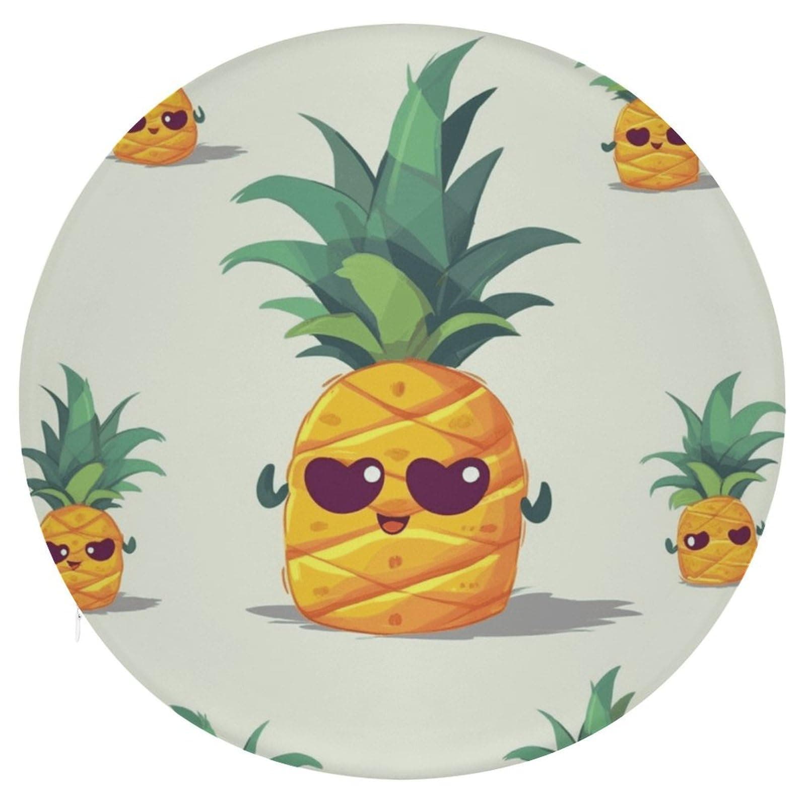 NKJJSTES Meditation Cushion Soft Indoor Floor Pillows Cute Pineapple Seat Cushion for Round Bar Stool Tatami Living Room