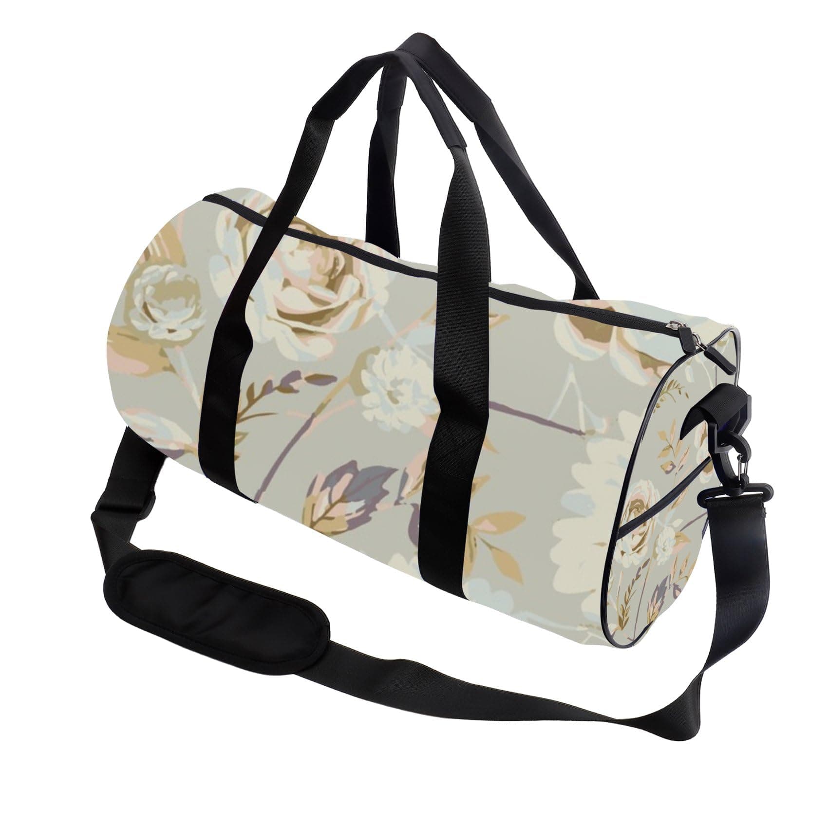 Ahsueak Soft Gray Base Foldable Gym Duffle Bag For Men Women Oxford Tote Bags Adjustable Shoulder Strap, Convertible Carry Backpack Cute Travel Bag For Gym Ballet Gear Women