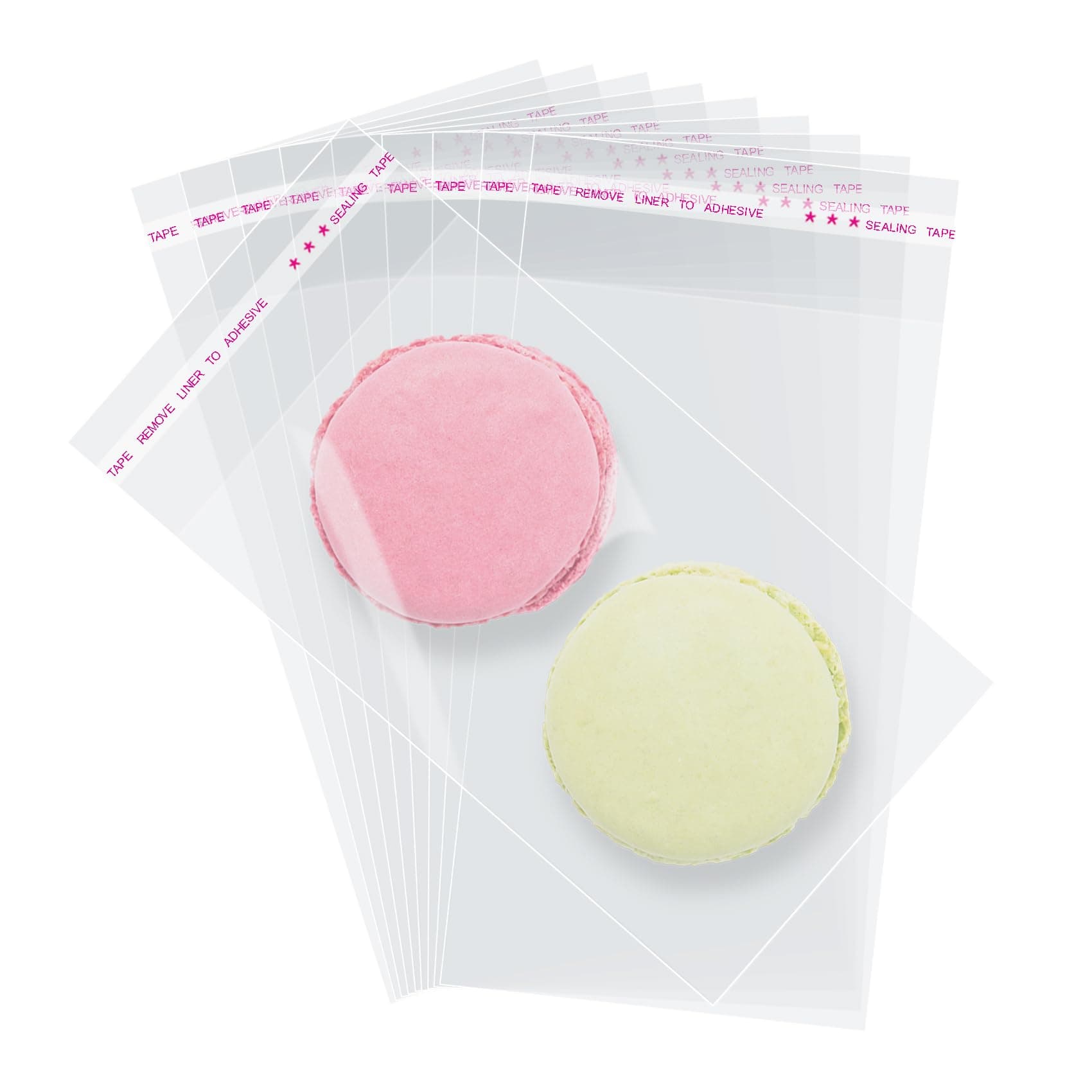 Morepack 3x5 In Cookie Bags Clear Self Sealing Cellophane Treat Bags 200Pcs