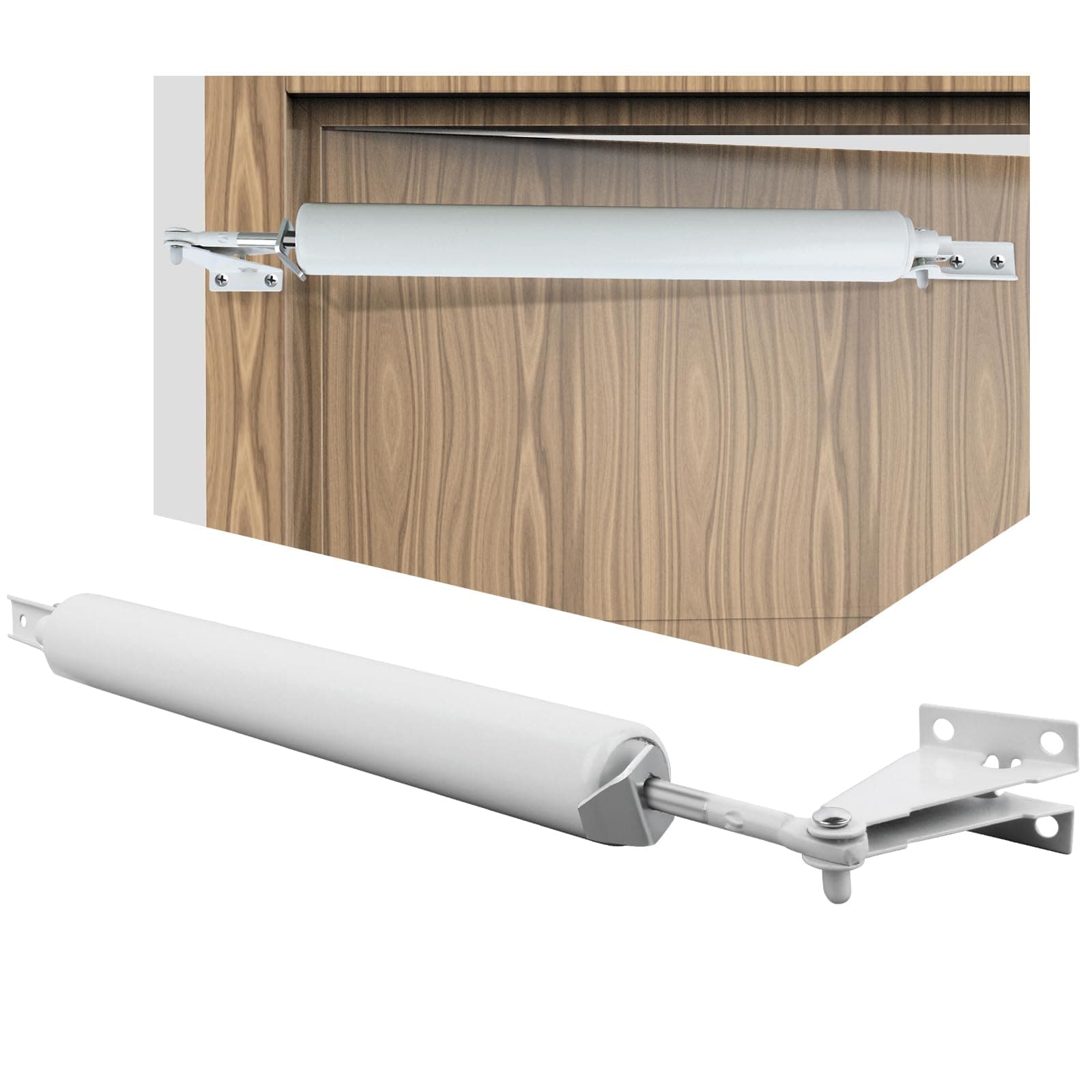 CASONNIK Storm Door Closer,White,Standard Duty Pneumatic Screen and Storm Door Closer