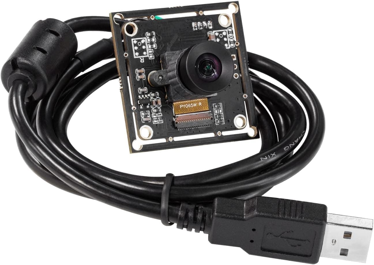 Arducam - 100fps Global Mono USB Camera, OV9281 UVC 720P Webcam Module with M12 Low Distortion Lens Without Microphones, for Computer, Laptop, Android and Raspberry Pi