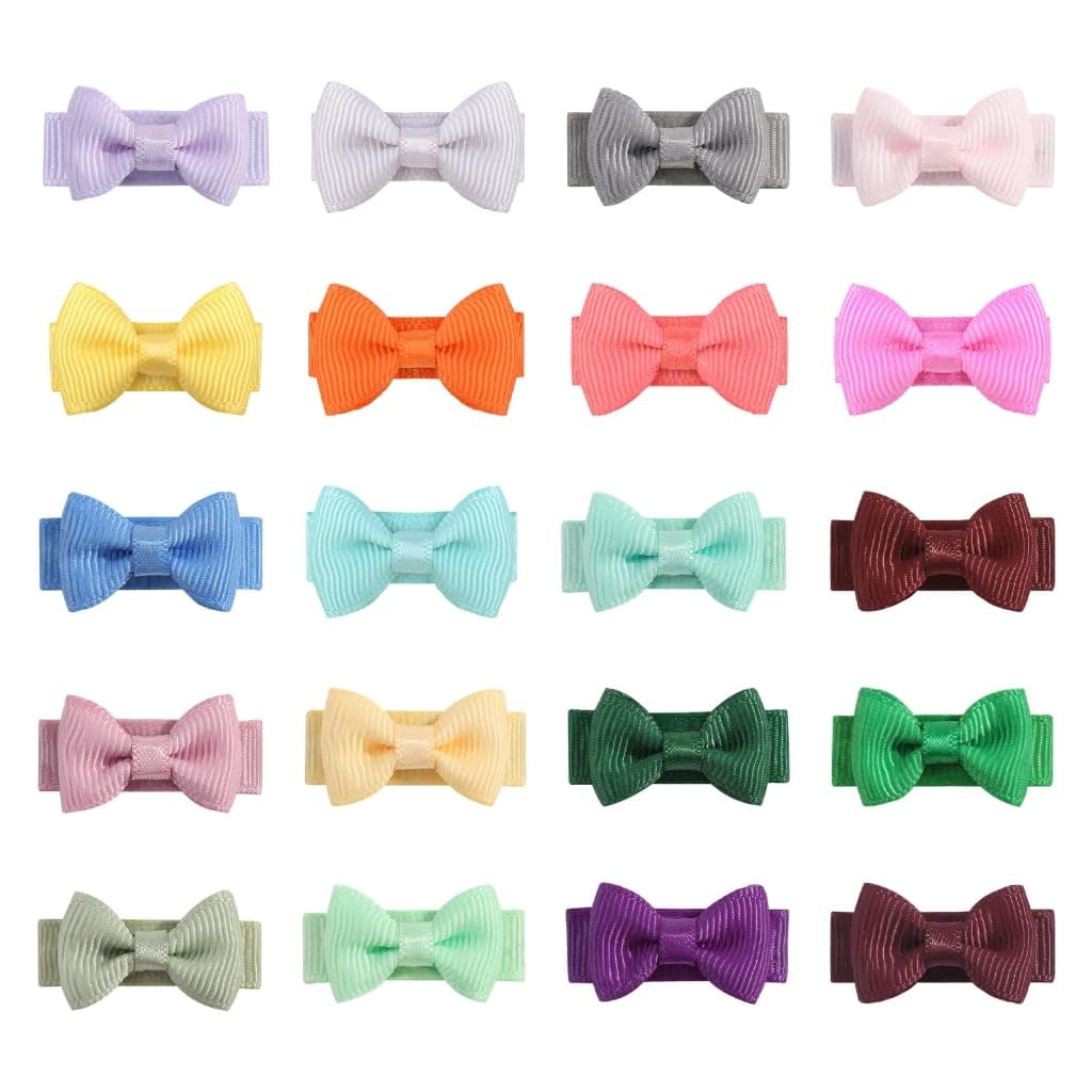 20pcs Bowknot Hair Clip For Kids Safe Side Clip Hair Accessories For Parties And School Event Gathering Headwear
