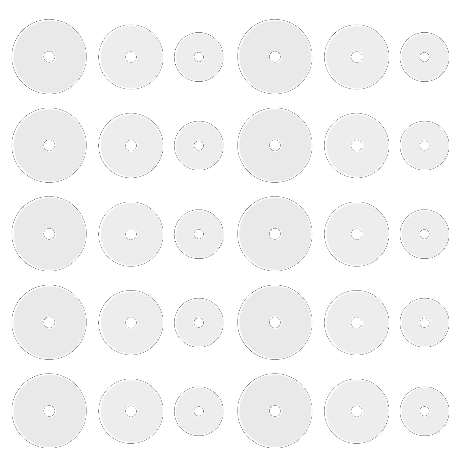 30 unidades de discos anticarne silvestre Piercing Disc 5/7/9 mm silicona pendiente parte trasera Clear Disc Pads to Stabilize Earrings Keloid Disc Disc Discs para Pendientes, Espalda, Discos de