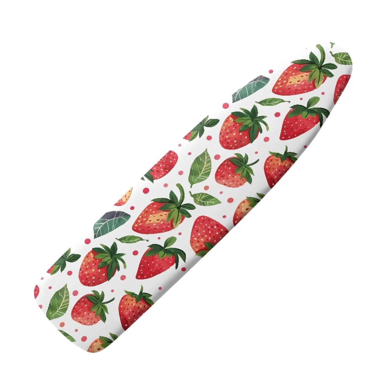 Vanideaoty Red Strawberry Ironing Board Cover Heat Reflective Anti-dust, Soft Fabric Cover with Padding Scorch Resistant Home Iron Decorations