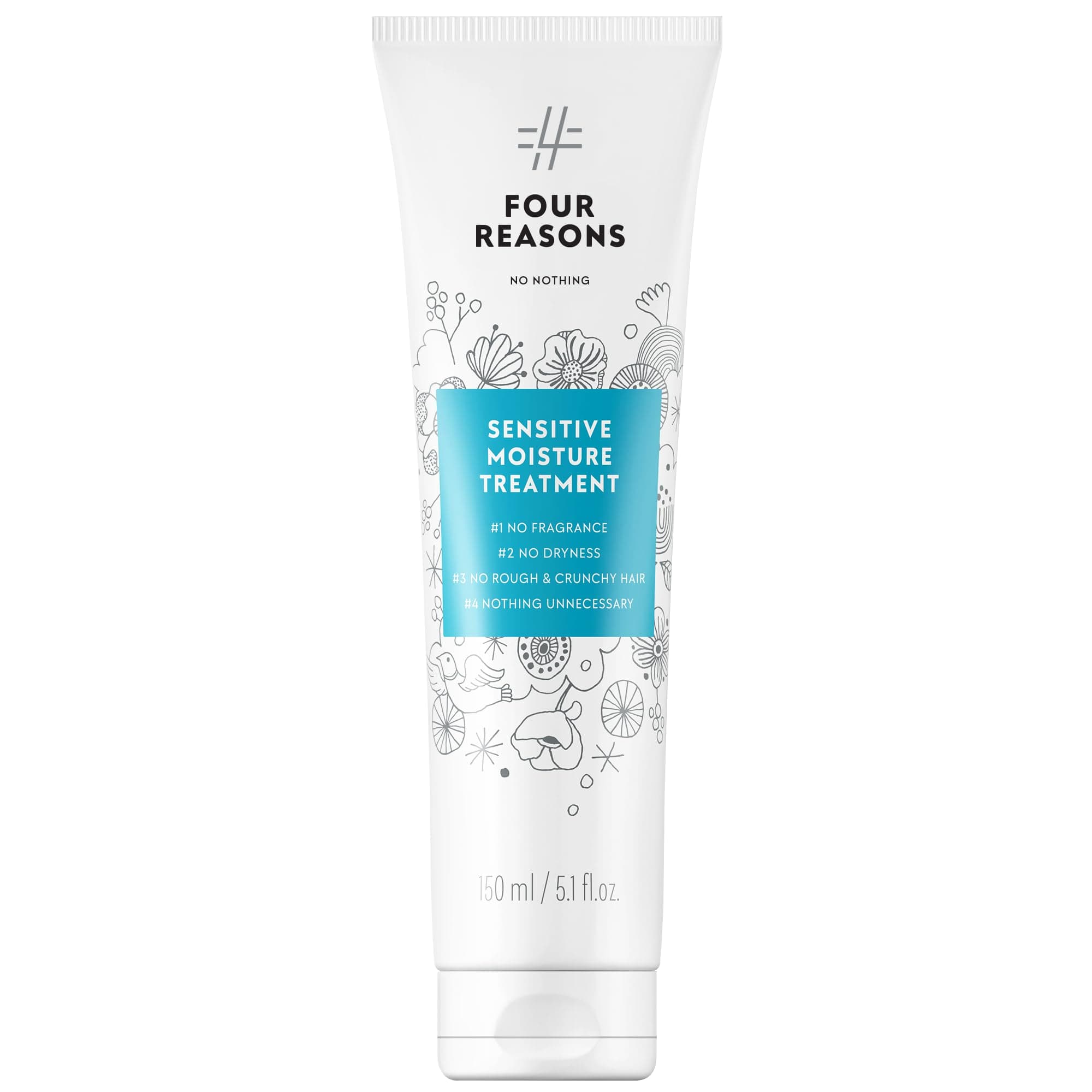 No Nothing Hair Mask for Damaged Hair – Fragrance Free Deep Conditioner & Hydrating Treatment – Easy At Home Frizz Control & Detangler for Sensitive Scalp & Dry Hair – Vegan – 150 ml