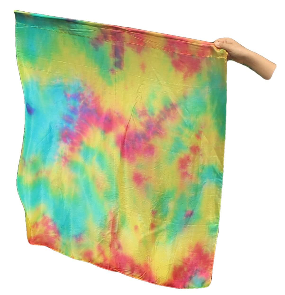 Winged Sirenny 33" Youth Silk Flex Flags for Christian Priase Dance, Church Prophetic Adoration Banner (Spring)