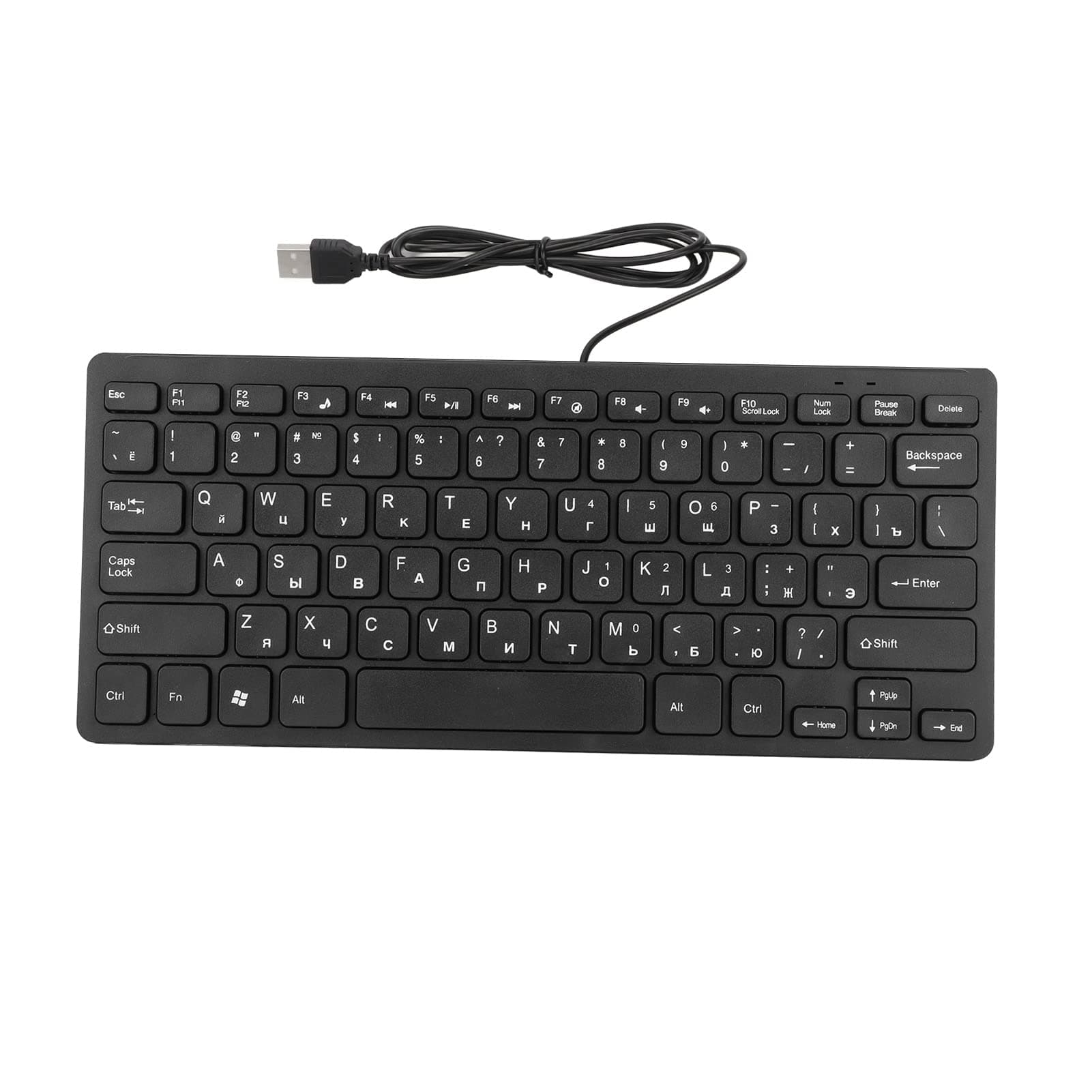 USB Keyboard, 78 Touch Keys Wired Comfort Laptop Desktop Keyboard (Russian)