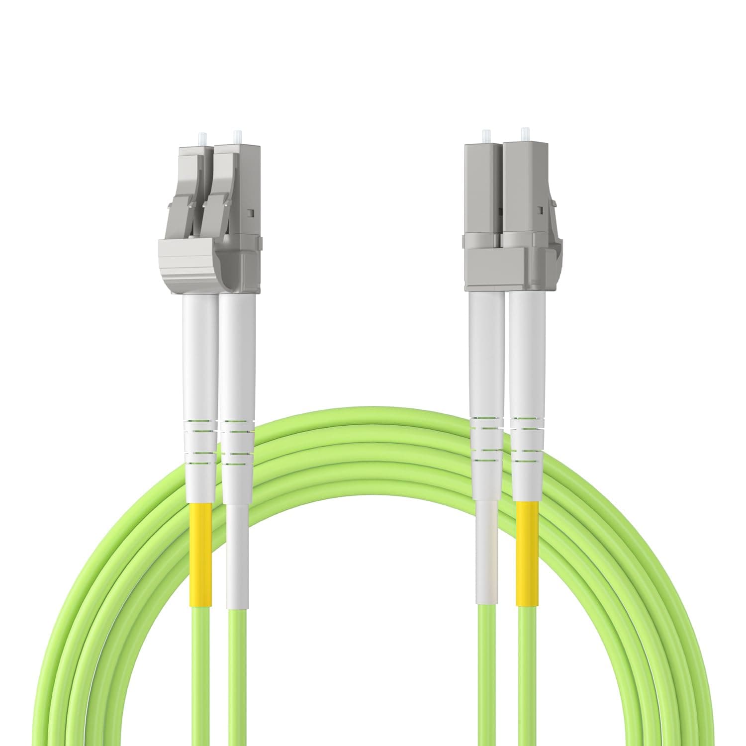 1M OM5 LC to LC Fiber Patch Cable, 1G/10G/40G/100G Multimode Fiber Jumper, WDM Technology, Duplex LC-LC UPC, MMF 50/125um, 850nm, LSZH, for SFP Transceiver, Networks, Green, 1 Meter(3.3ft)