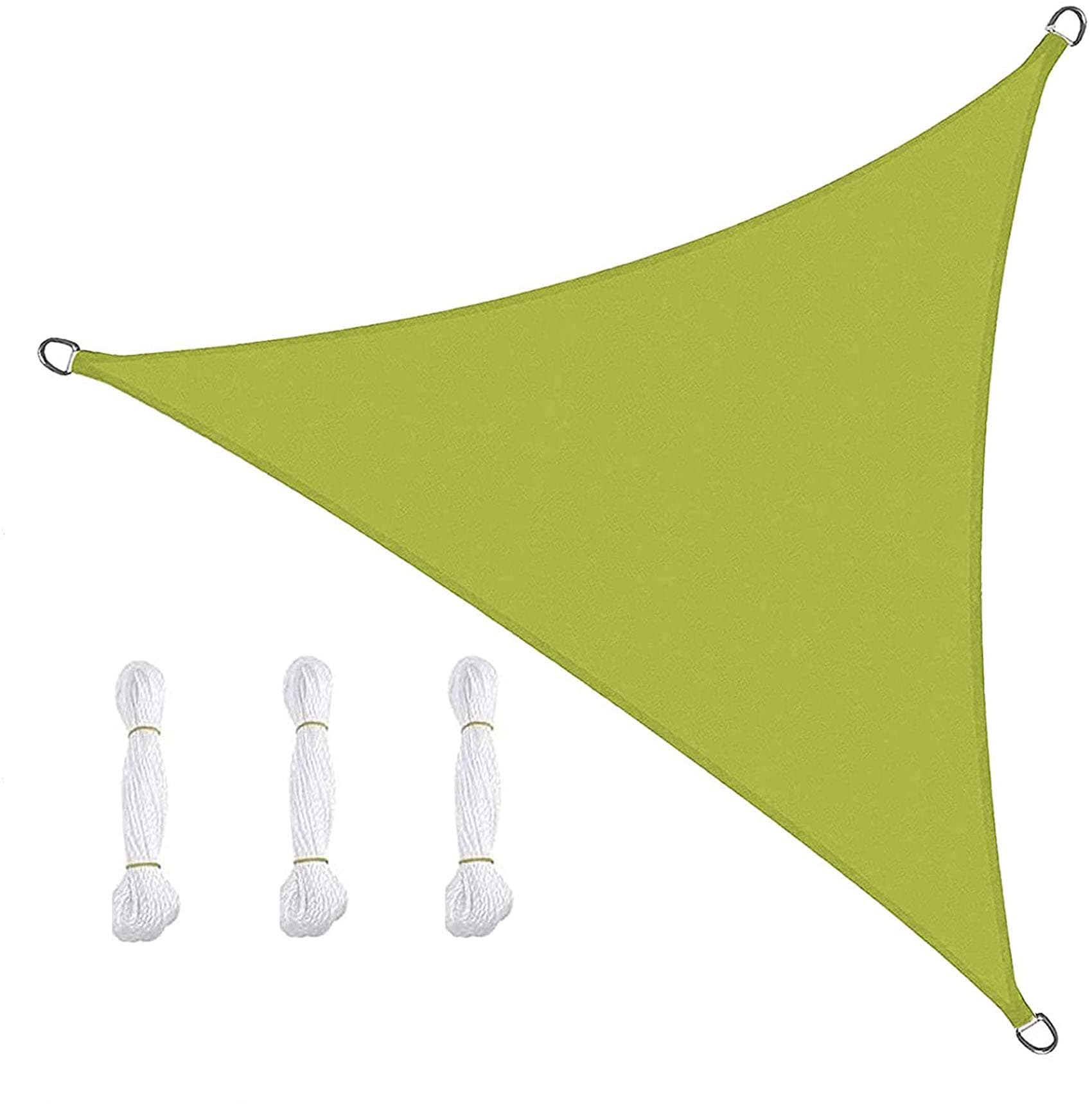 Sun Shade Sail Triangle Waterproof Sun Shade 95% UV Block Canopy for Patio Backyard Lawn Garden Outdoor Activities with Fixing Kit (5x5x5m(16.4x16.4x16.4ft),Yellow-C)