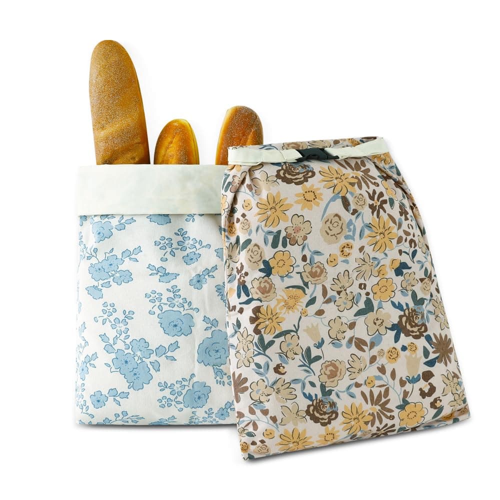 Bread Bags for Homemade bread,2 Pack Sourdough Bread Bags,Beeswax Bread Bags for Bourdough,Reusable Bread Storage