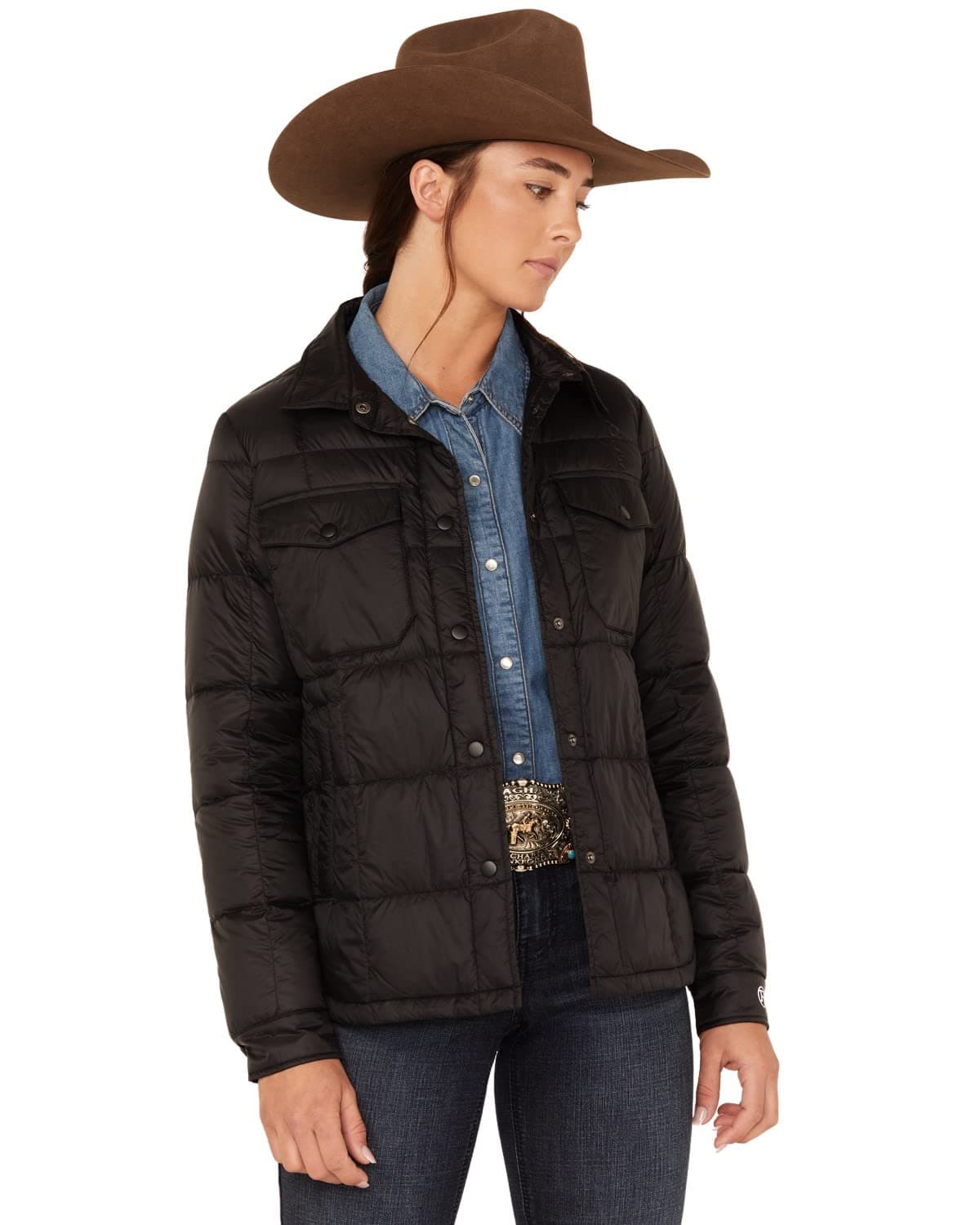 WOMENS PARACHITE JACKET WITH DOWNFILL BLACK