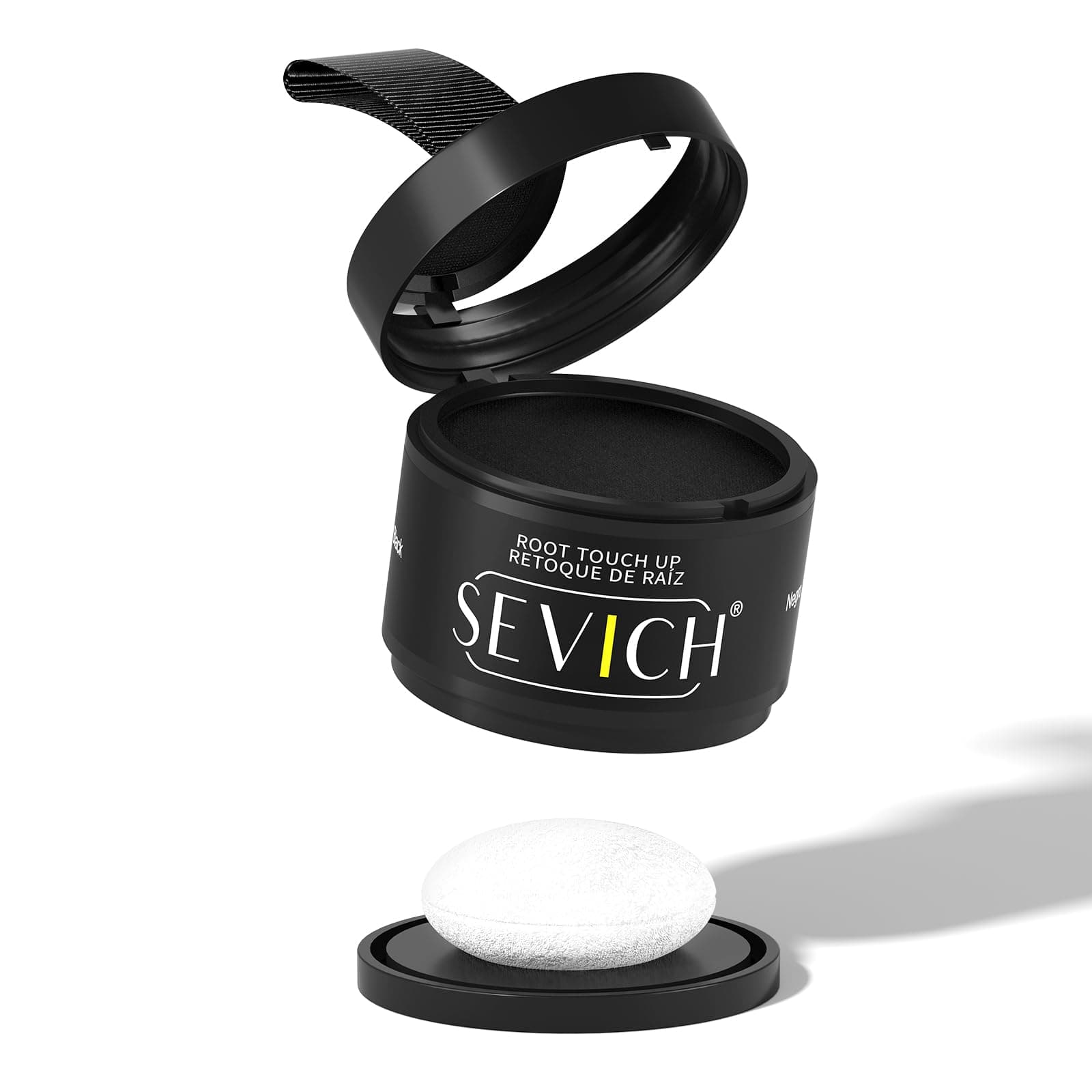 Sevich Hairline Powder,Instantly Conceals Hair Loss, Root Touch up Powder, Hair Shadow Toppers for Women & Men, Touch Up for Thinning Gray Hair, Windproof & Sweatproof, Black