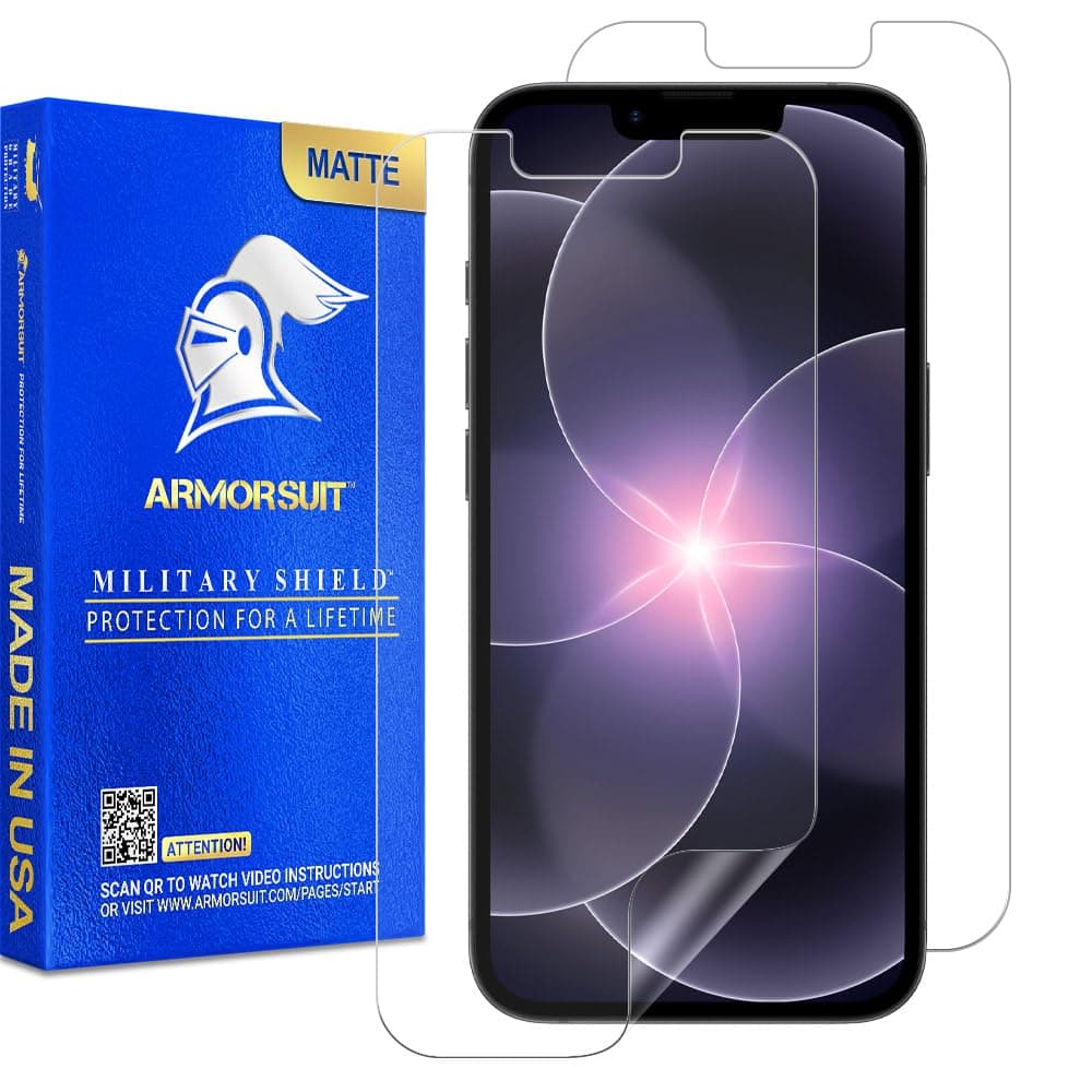 ArmorSuit 2 Pack Paper-Feel Texture Screen Protector for iPhone 16e / iPhone 14 / iPhone 13 Pro/iPhone 13 Case Friendly MilitaryShield Matte Film - Made in the USA