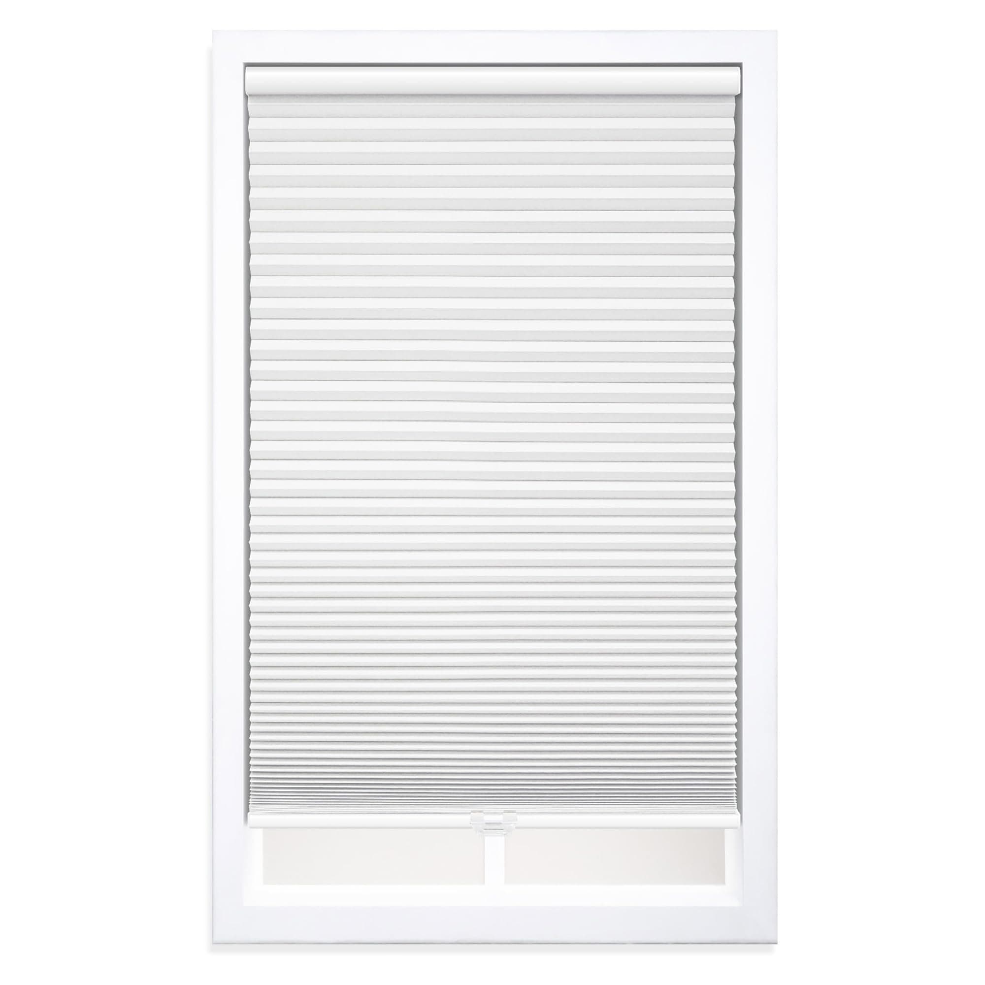 DEZ FURNISHINGS Cordless 1.5" Blackout Cellular Shade, 35.5"W x 64"H, White