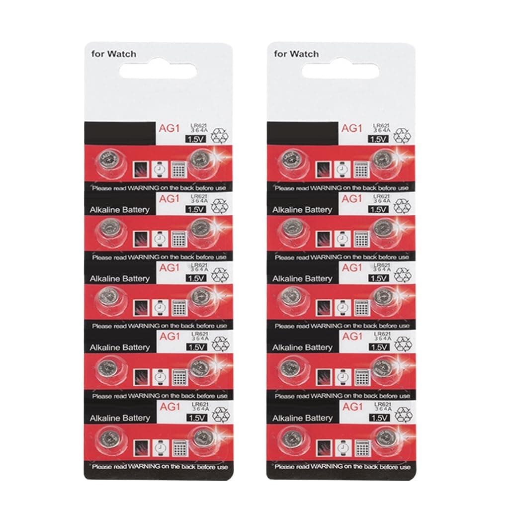 ZYHARUKO 10/20Pieces AG1/LR621 Coin Cell Batteries, Long Last 1.5V Button Battery Alkaline Cell for Watches Small Electronics