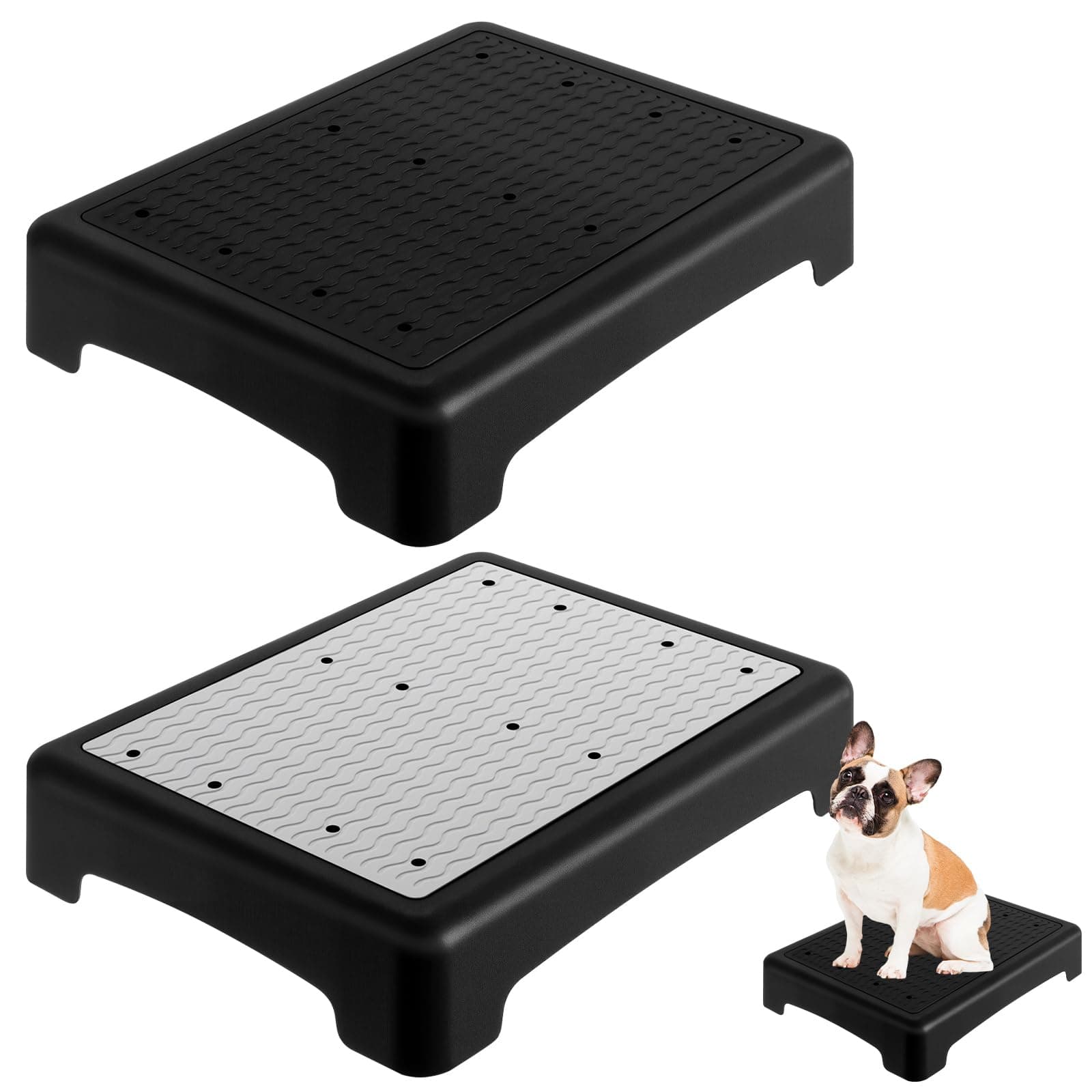 Chunful 2 Pcs Dog Training Platform Dog Place Board with Non-Skid Surface, Portable Agility Platform, Puppy Training Stand Equipment Suitable for Small, Medium Dogs (Not for Large Dog)