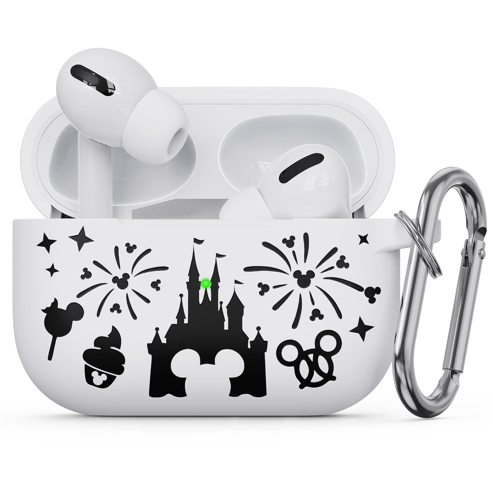 BannerBlend Engraved Case for AirPods Pro Case 2nd 1st Generation Case Cover/AirPod Pro Case Cover, Cute Soft Silicone Skin Full Protective Cover for Apple Airpod Case White + Black