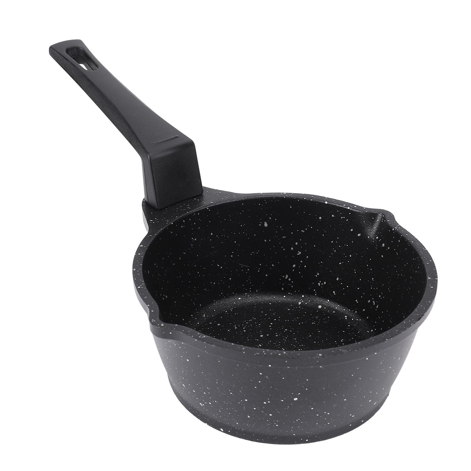 Small Hot Oil Pan with Maifan Stone Non Stick Coating 6 Inch Compact Sauce Pan Milk Warmer for Oil Heating Melting Soup and Food Prep Lightweight Aluminum Alloy Stovetop Pan