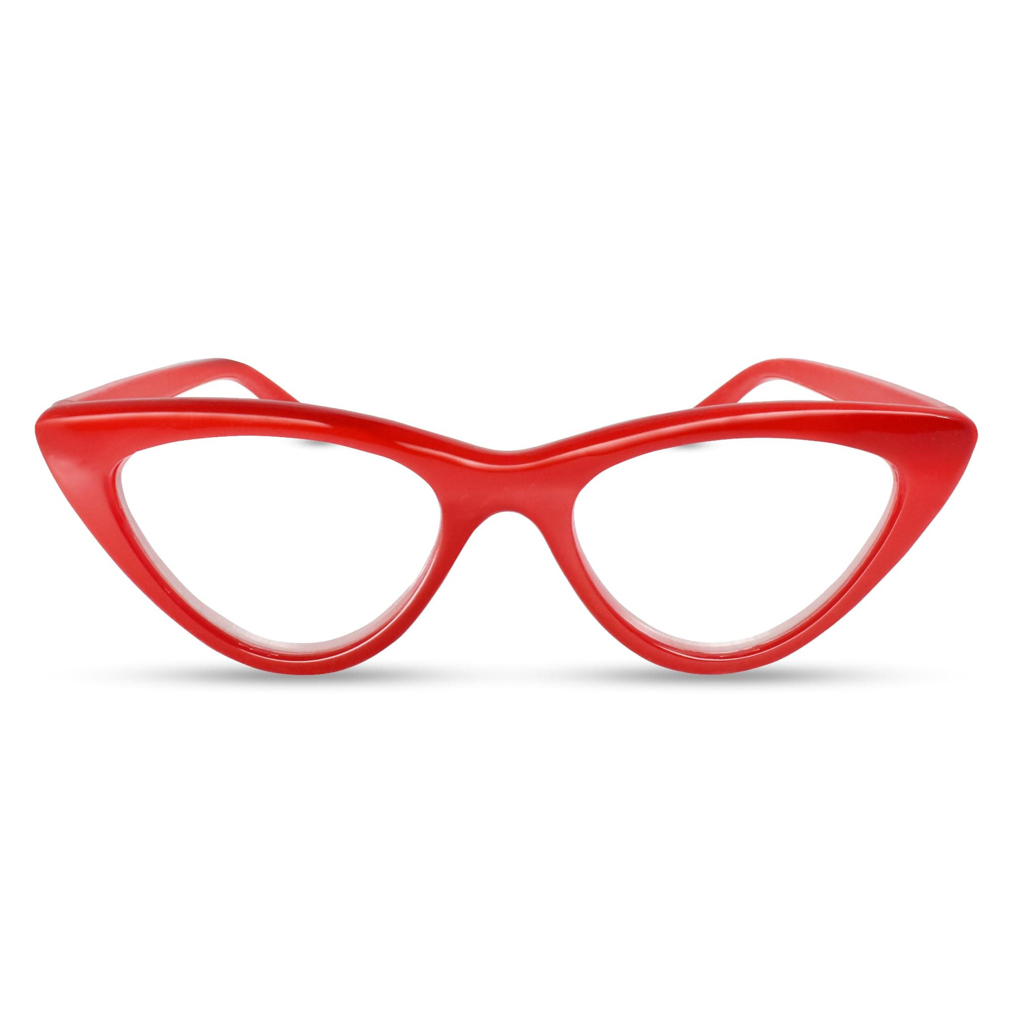 2SeeLife Premium Cat Eye TR-90 Reading Glasses for Women – Narrow–Medium Fit, Sturdy Frame, Spring Hinges, Stylish Readers, Red, +2.50