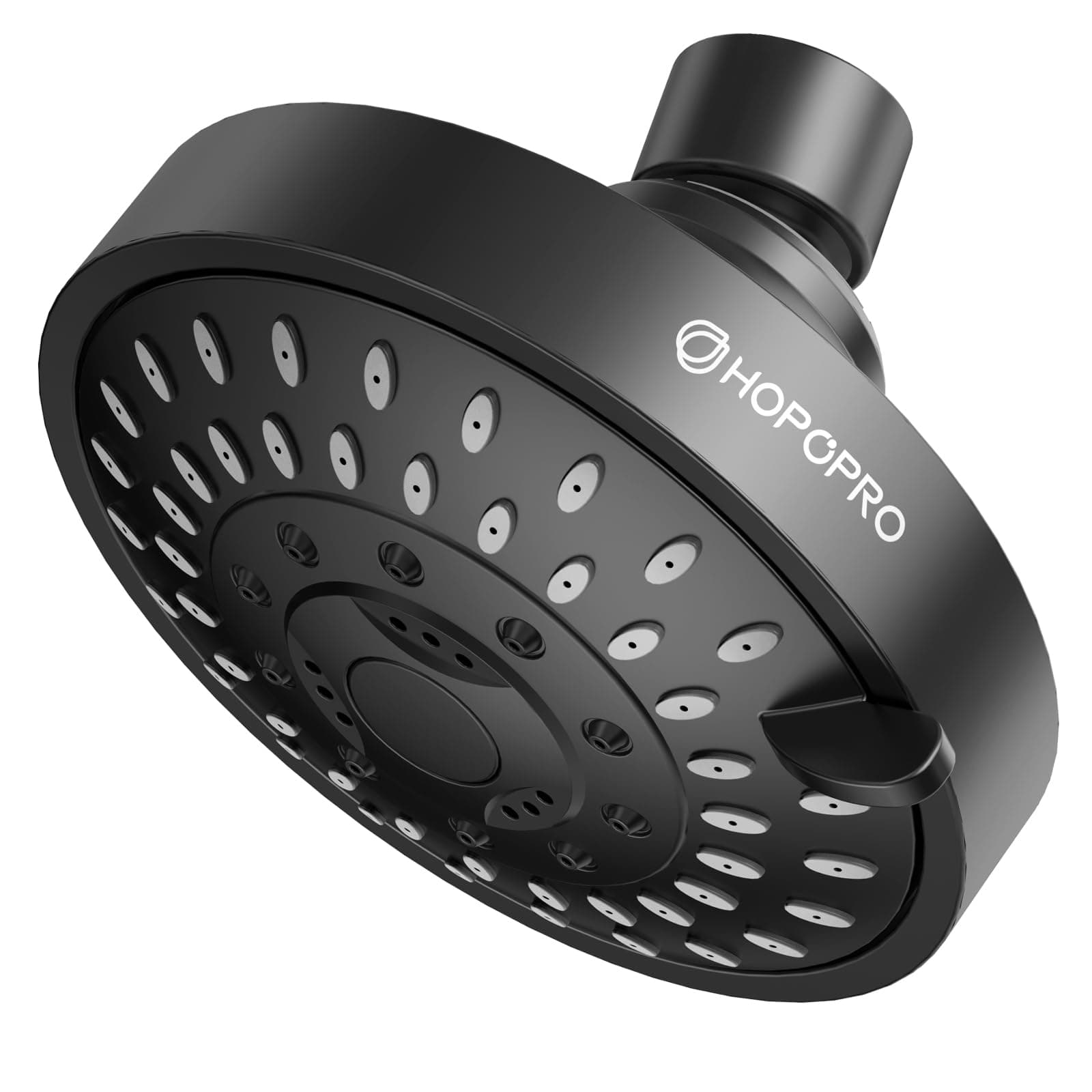 HOPOPRO 5-Mode High Pressure Shower Head - The Washington Post, NBC News, Today TV Show Recommended - High Flow Fixed Showerheads (4 Inch Matte Black)