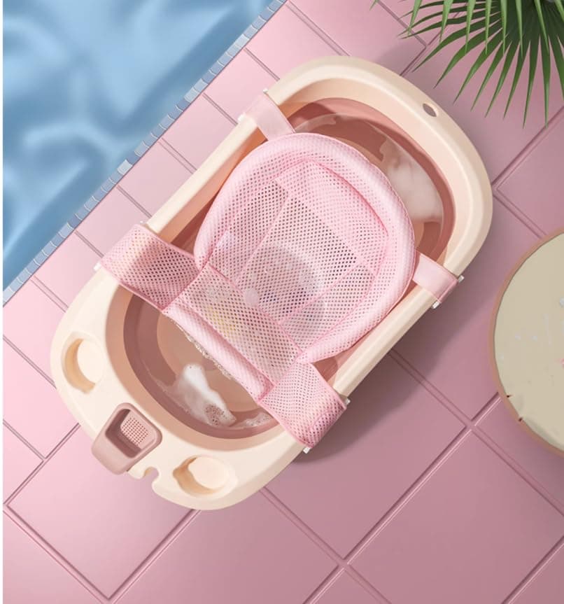 Baby Bath Seat Support Net Infant Bathtub Mesh Cushion for 0-18 Months