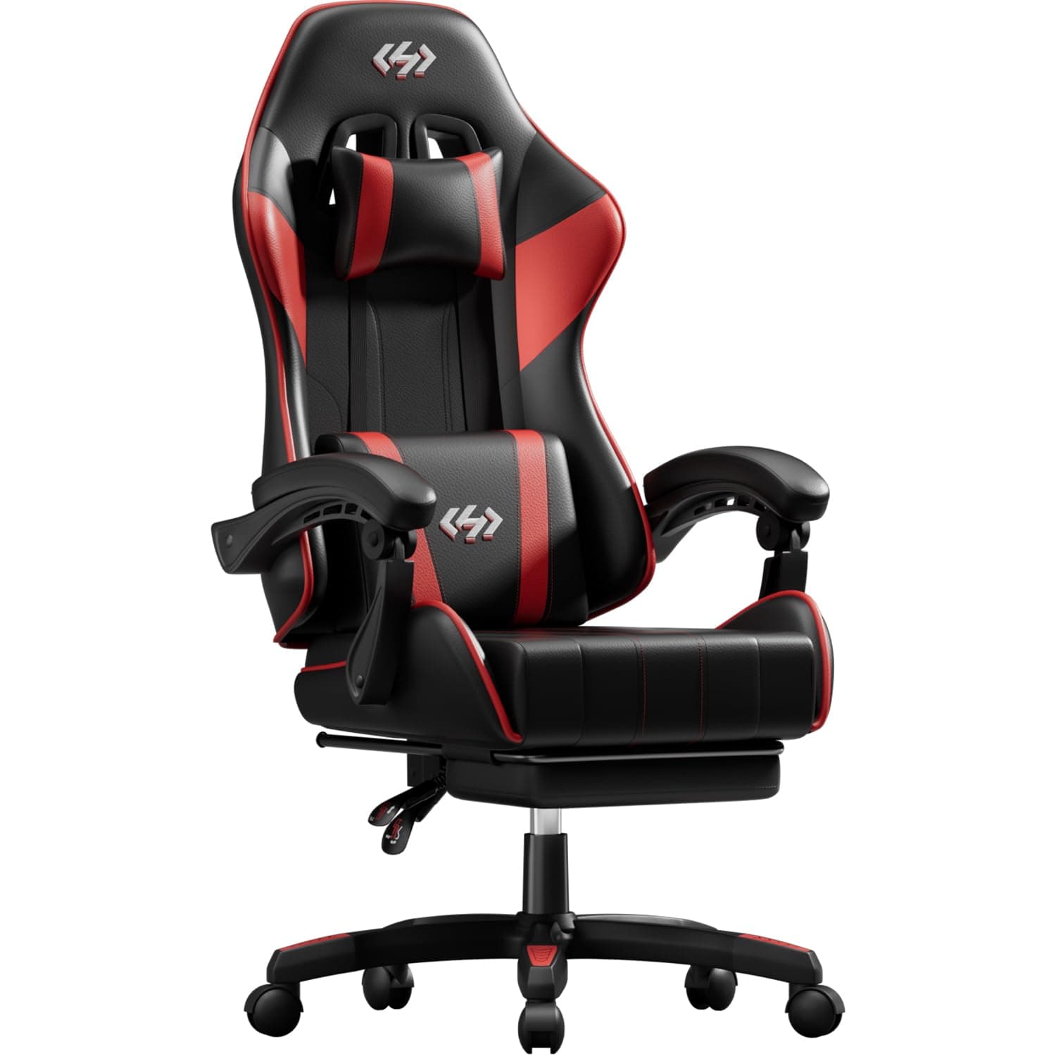 HLDIRECT Gaming Chair with Footrest & Lumbar Support for Adults
