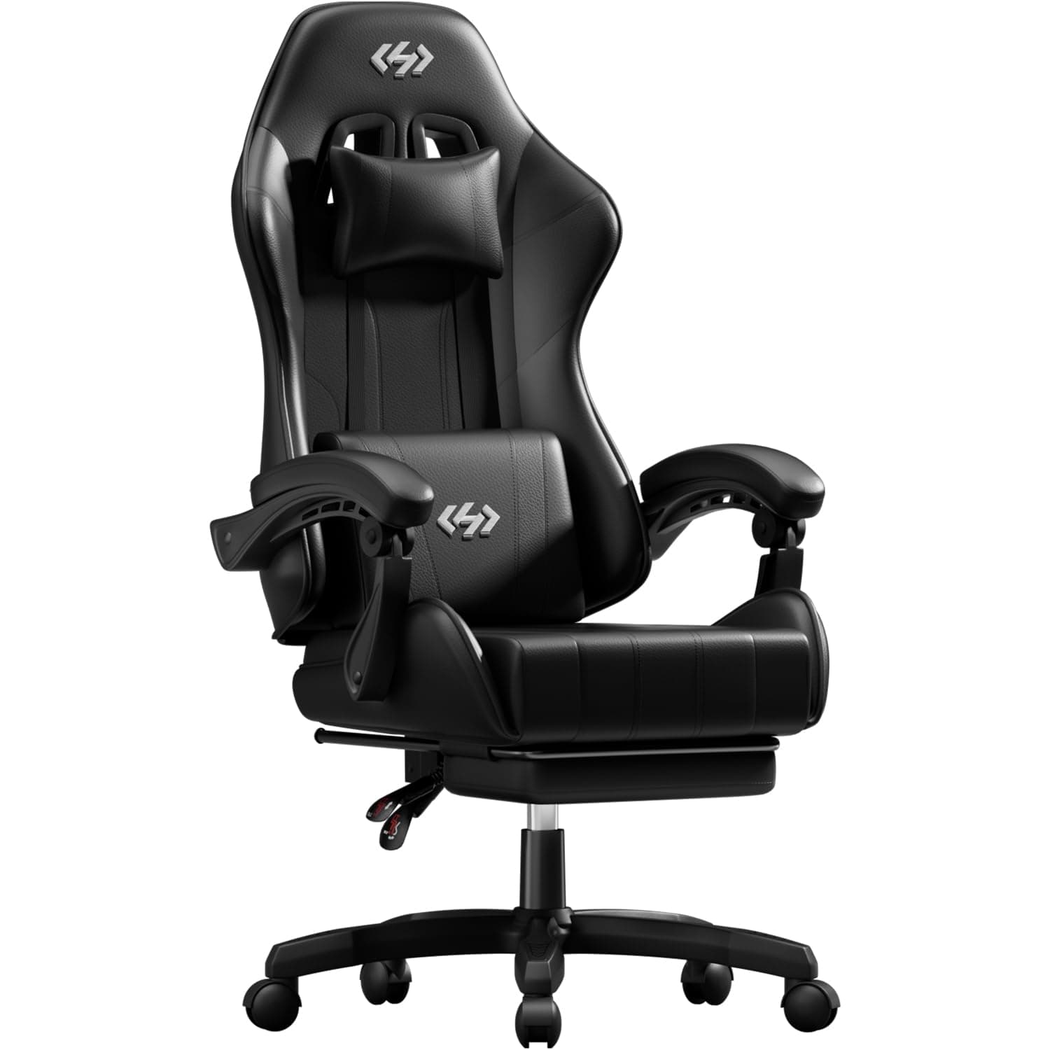 HLDIRECT Gaming Chair with Footrest & Lumbar Support for Adults