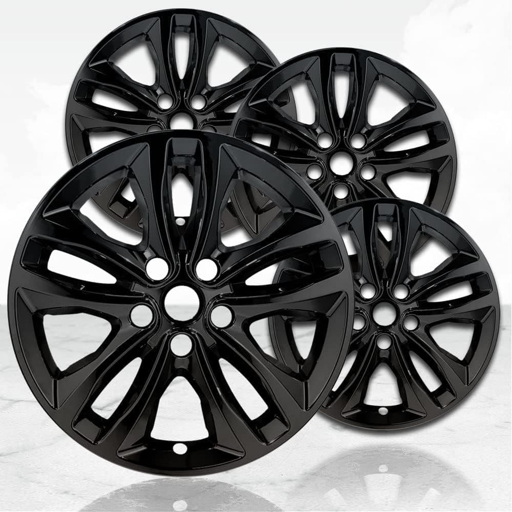 17" 4pc Gloss Black Wheel Skins (Set of 4) for Chevrolet Malibu 2016-2018