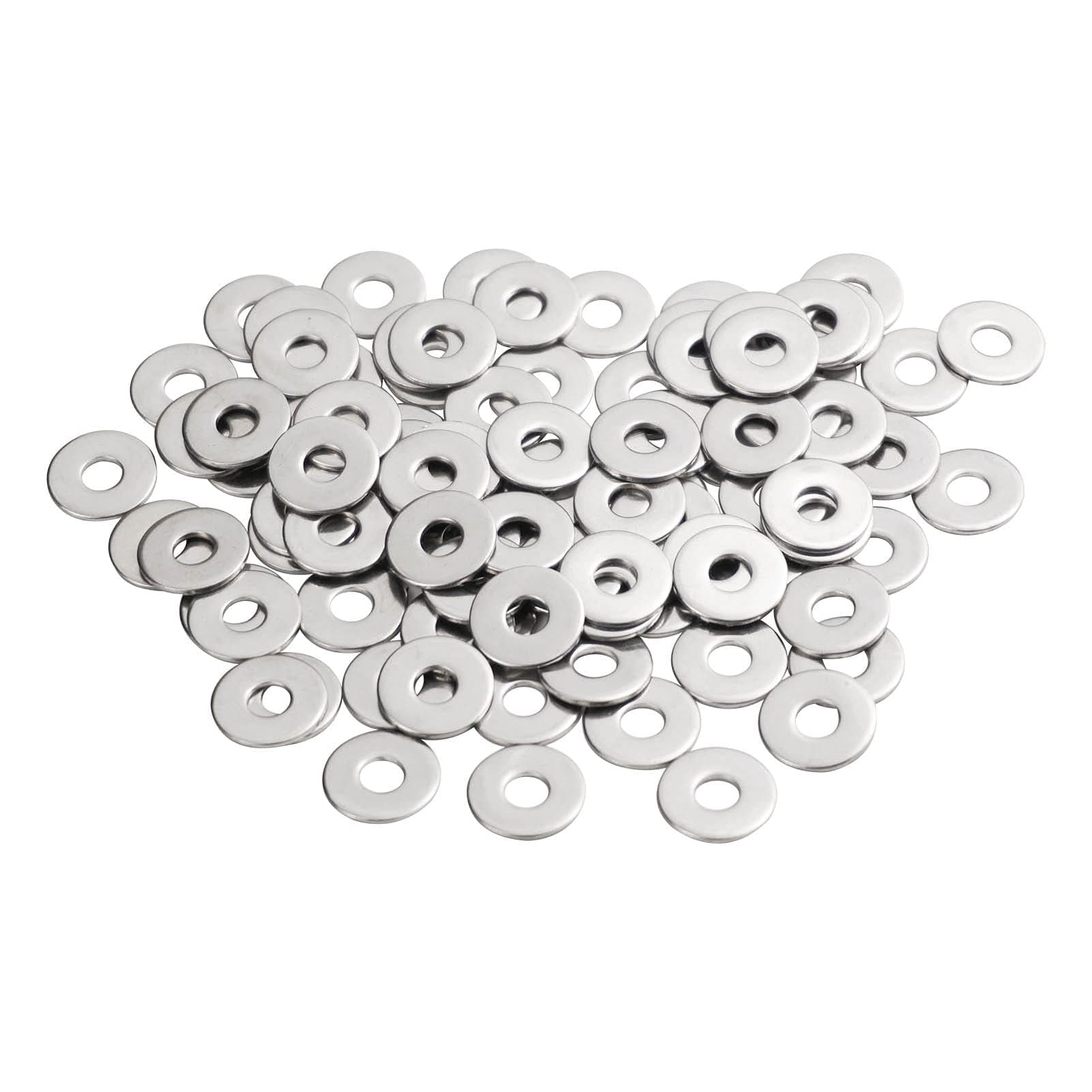 Rondelles Metal M5, Rondelle Inox MeHurr 100 Pièces, Rondelles Plates M5 x 15mm, Rondelle en 304 Acier Inoxydable DIN9021 / ISO7093, Penny Rondelles pour Vis et Boulous et écrous