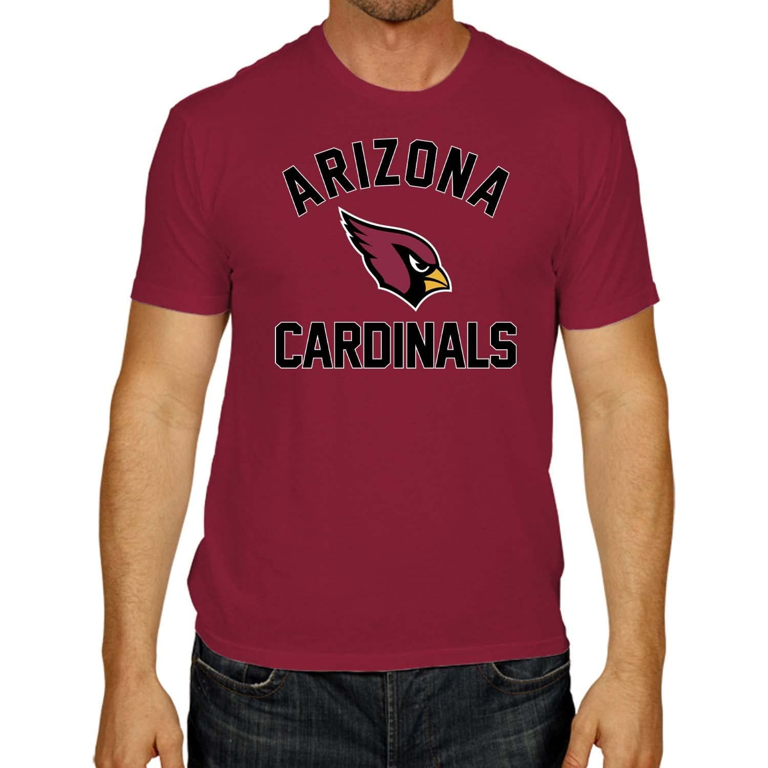 Team Fan Apparel NFL Adult Gameday T-Shirt - Cotton Blend - Tagless - Semi-Fitted - Unleash Your Team Spirit During Game Day (Arizona Cardinals - Cardinal, XX-Large)
