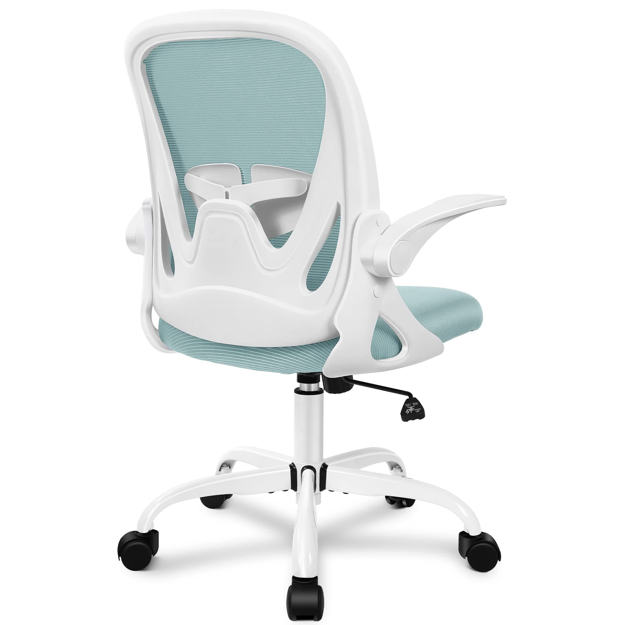 Office Chair Primy Ergonomic Desk Chair with Adjustable Lumbar Support and Height, Swivel Breathable Desk Mesh Computer Chair with Flip up Armrests for Conference Room(Light Blue)