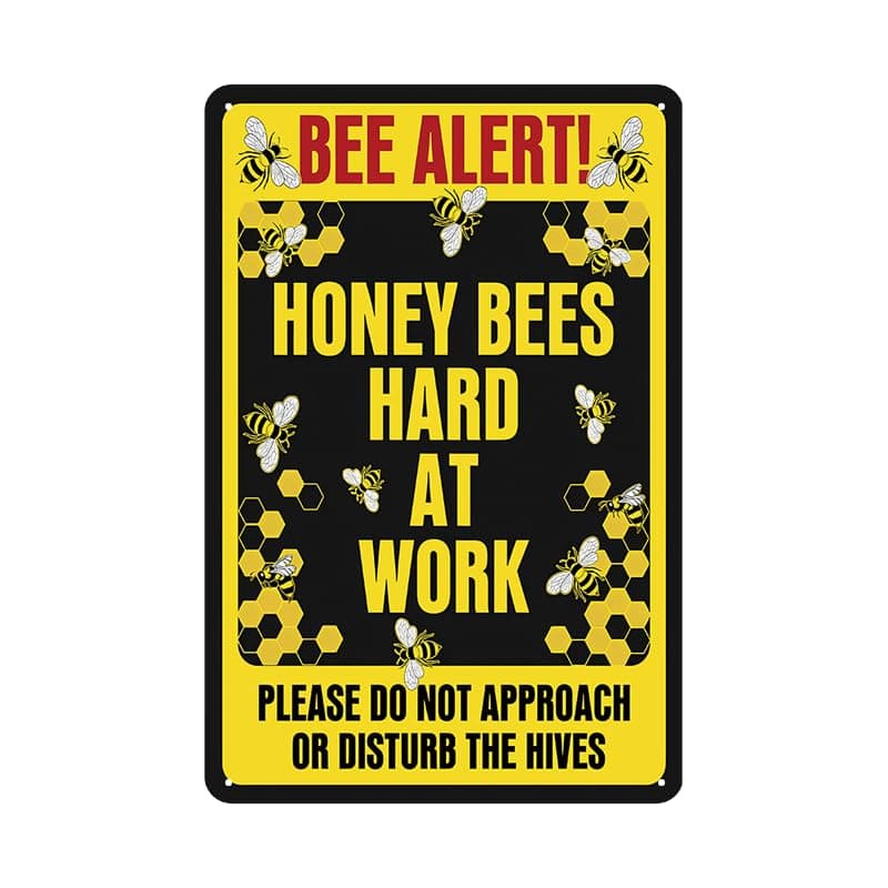 YOYI ART bee alert sign