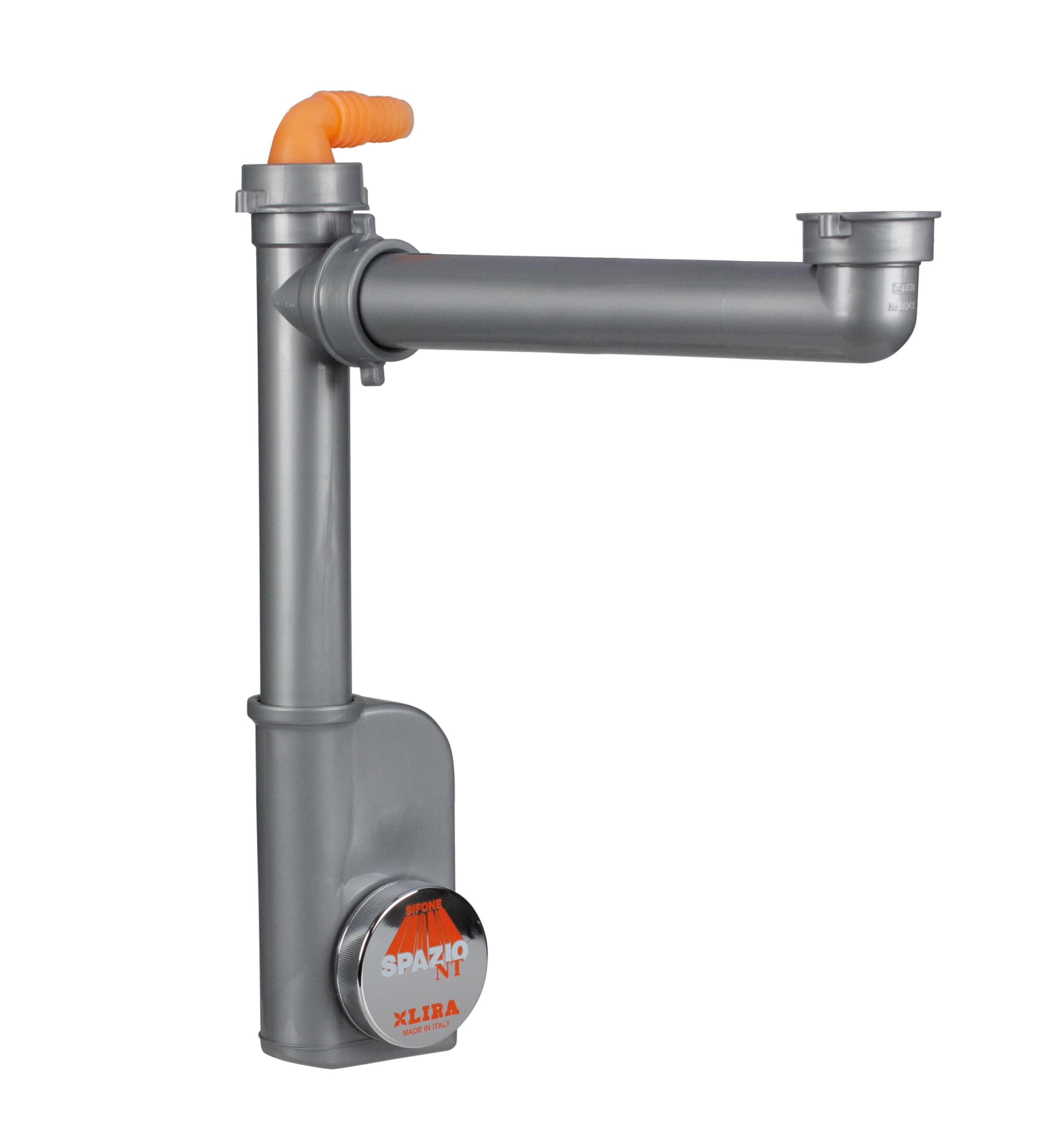 lira 9.1290.02 SPAZIO 1NT Evolution Sink Trap, Grey