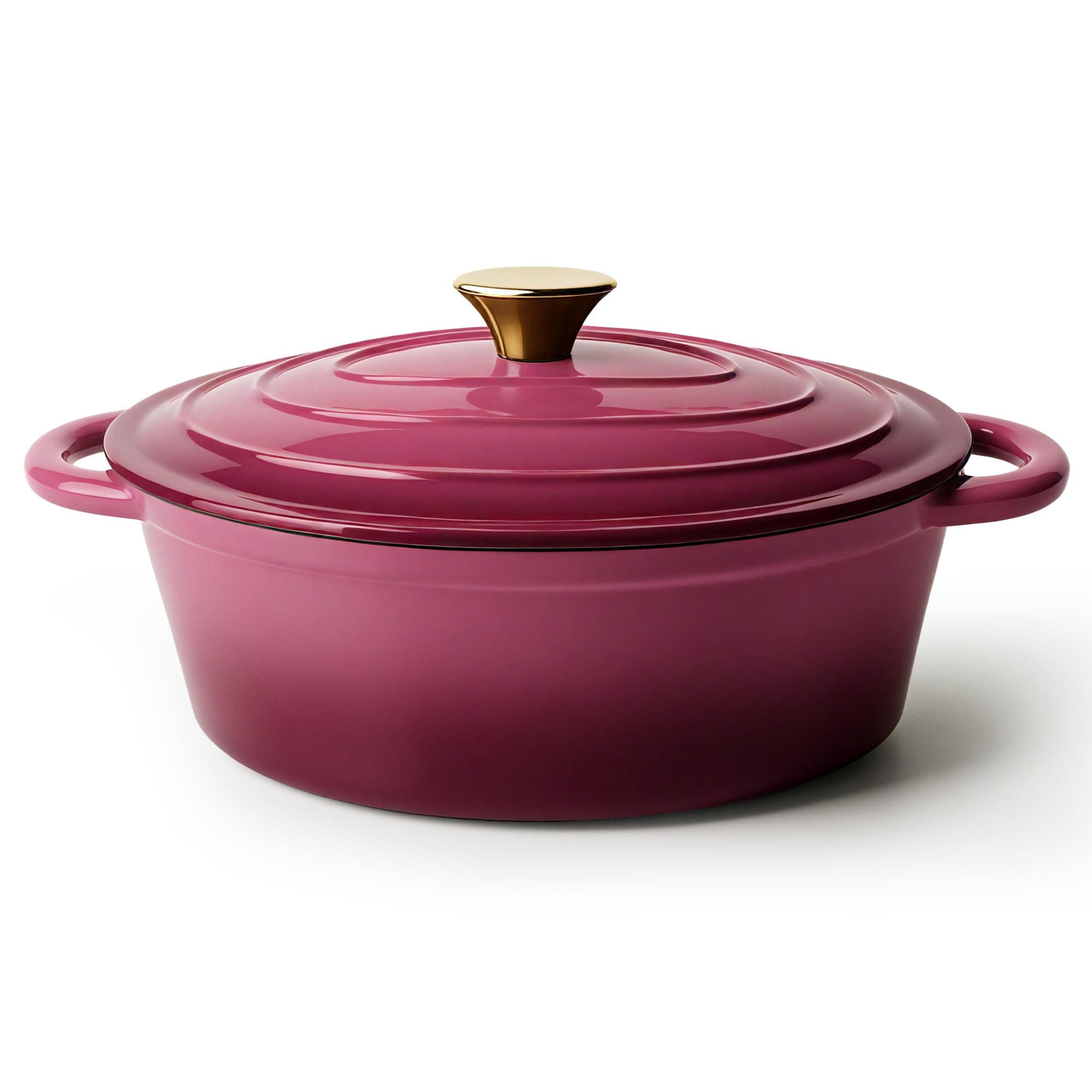 Vintage Style Oval Dutch Oven for Bread Baking, 4.5 Quart Non Stick Enameled Cast Iron Dutch Oven Pot with Lid, Oven Safe Oval Casserole with Lid up to 500°F for Baking, Braising, Stews, Roasting