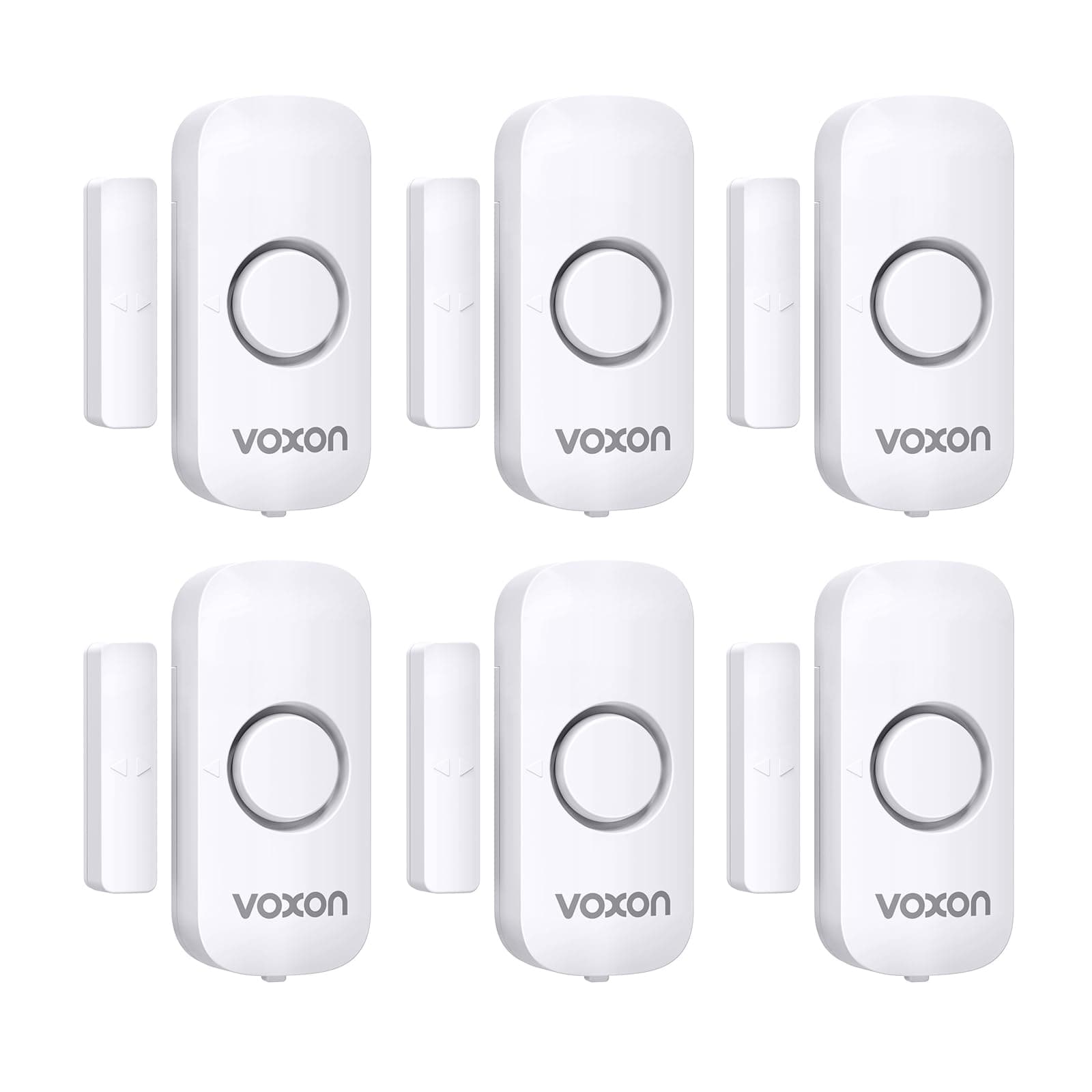 Window Alarm Door Alarms for Kids Safety, VOXON Wireless Door Alarm for Home Security Personal Security Window Alarms Sensor Burglar for Pool, Cars, Sheds, Caravans DIY Kit Pack of 6