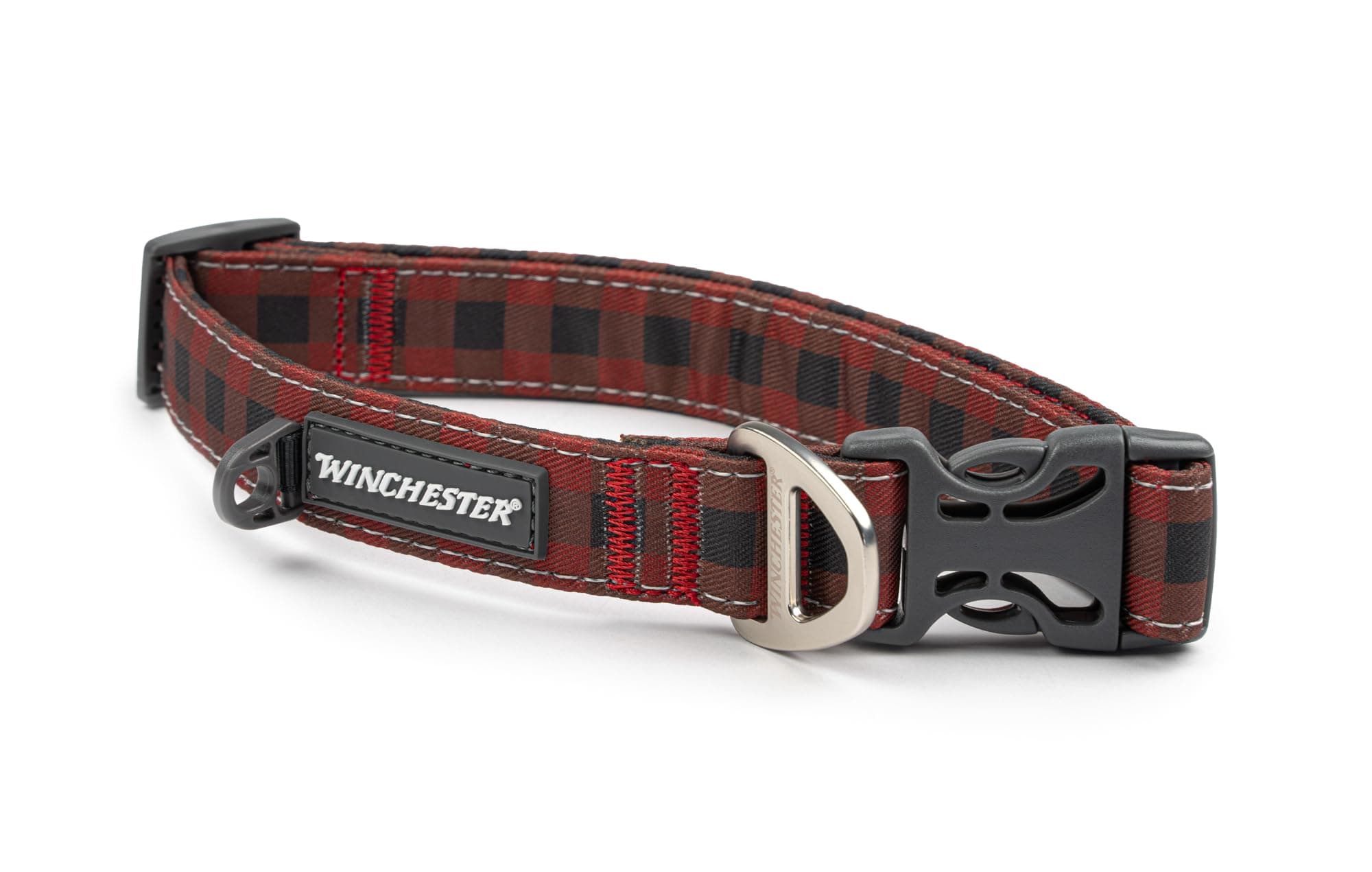 Winchester Printed Designer Dog Collar, Buffalo Red, S