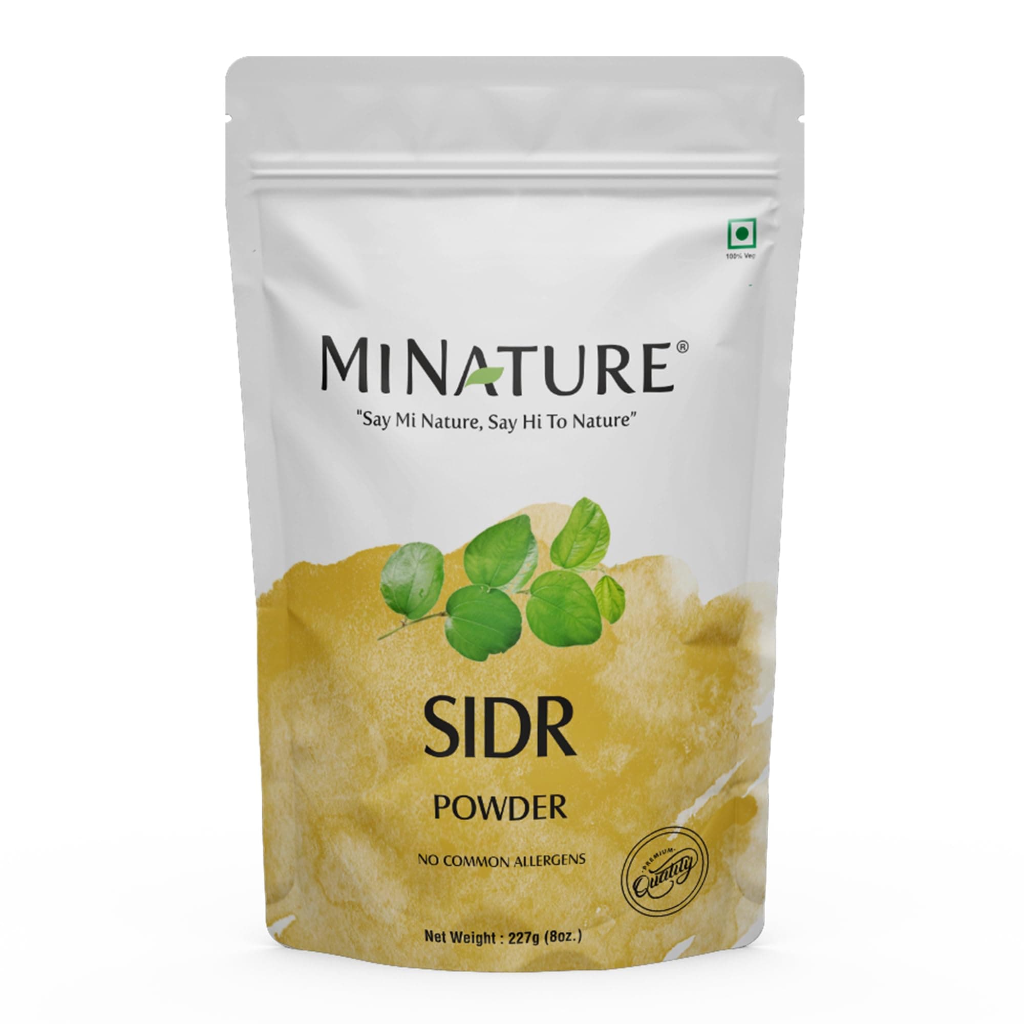 Mi Nature Fresh Sidr Leaves Powder 227gm (8oz) | Natural Deep Cleansing & Conditioning Herb for Hair Care | Traditional Herbal Cleanser |Plant-based Source of Mucilages and Saponins