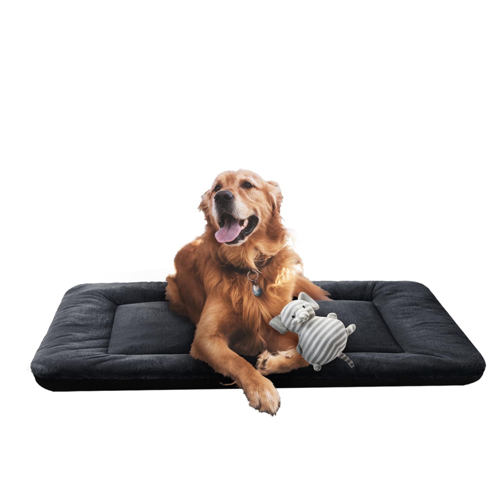 VERZEY Dog Bed for Crate Kennel Pad Washable Pet Mat 107x71x3 cm Gray