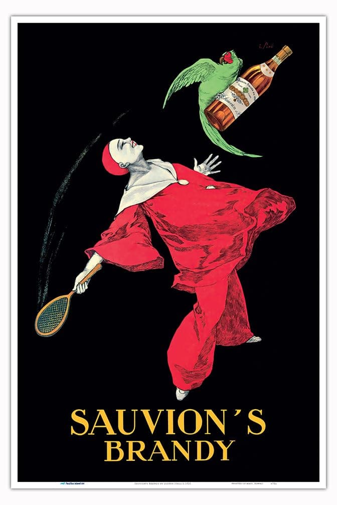 Sauvion’s Brandy - Vintage French Advertising Poster by Joseph Stall c.1925 - Master Art Print (Unframed) 12in x 18in