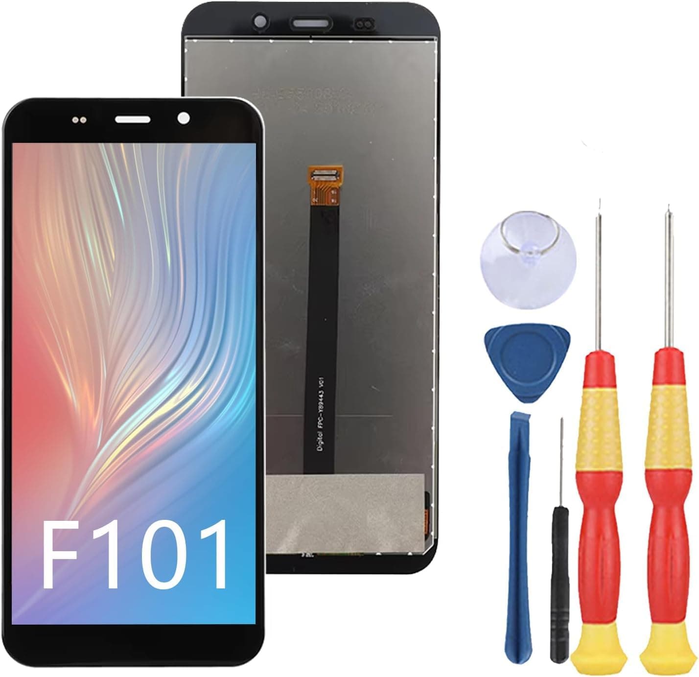 SiuVorZhi LCD Display Compatible with Fossibot F101 Pro / F101 LCD Display Touch Screen Assembly Repair Replacement Parts with Tools.