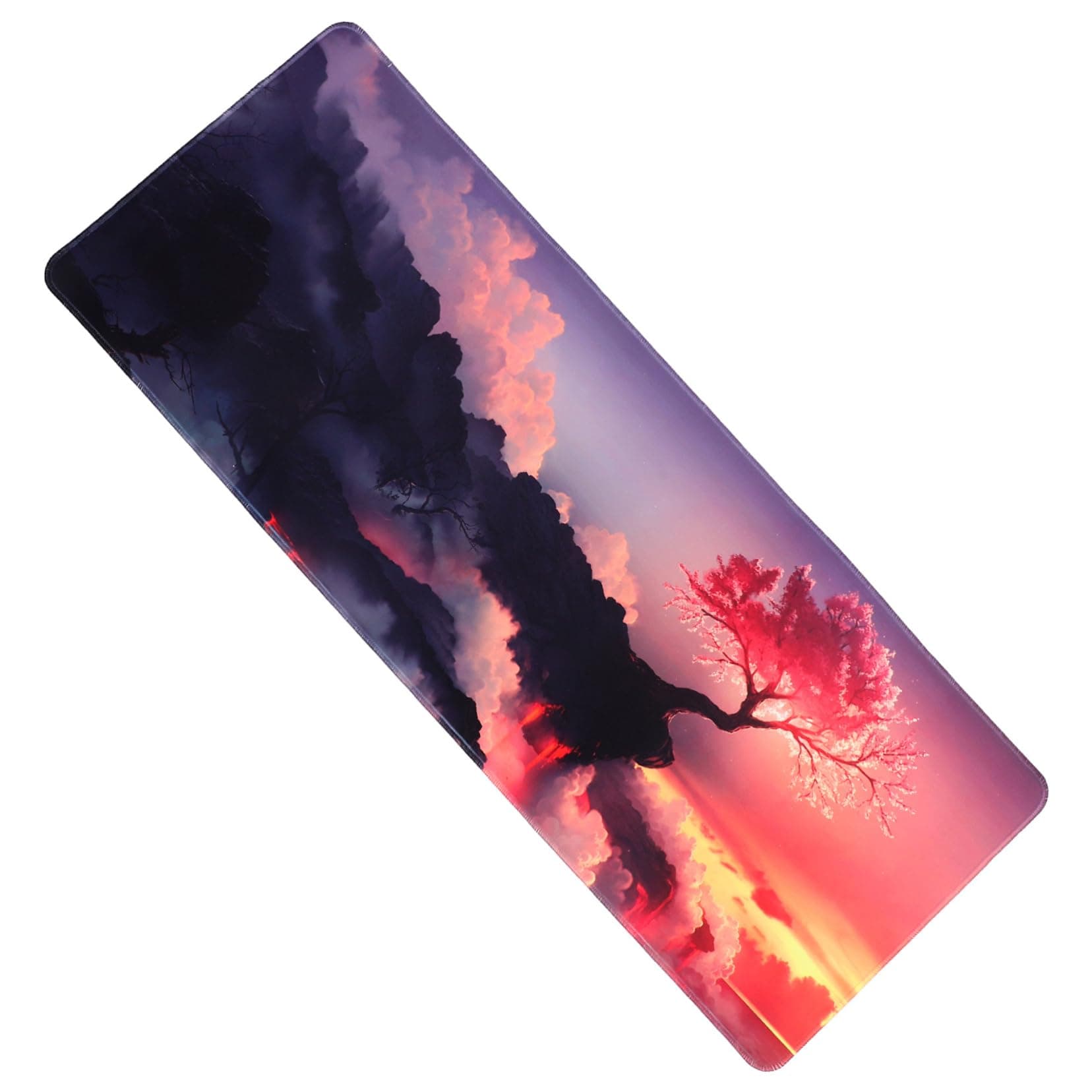STOBOK RGB Gaming Mouse Pad, Large Cloth Rubber Desk Mat, Foldable, Home and Gaming Use Random Color