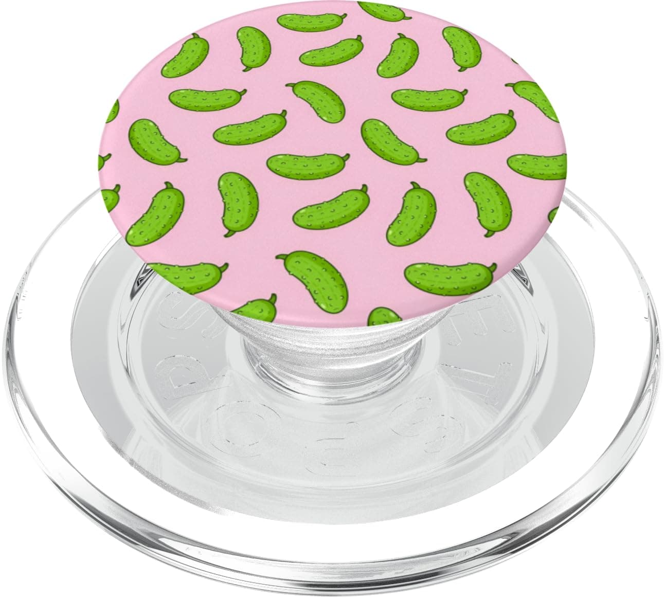 Funny And Cute Pickle Pattern Green Pickle In Pink For Girls PopSockets PopGrip for MagSafe
