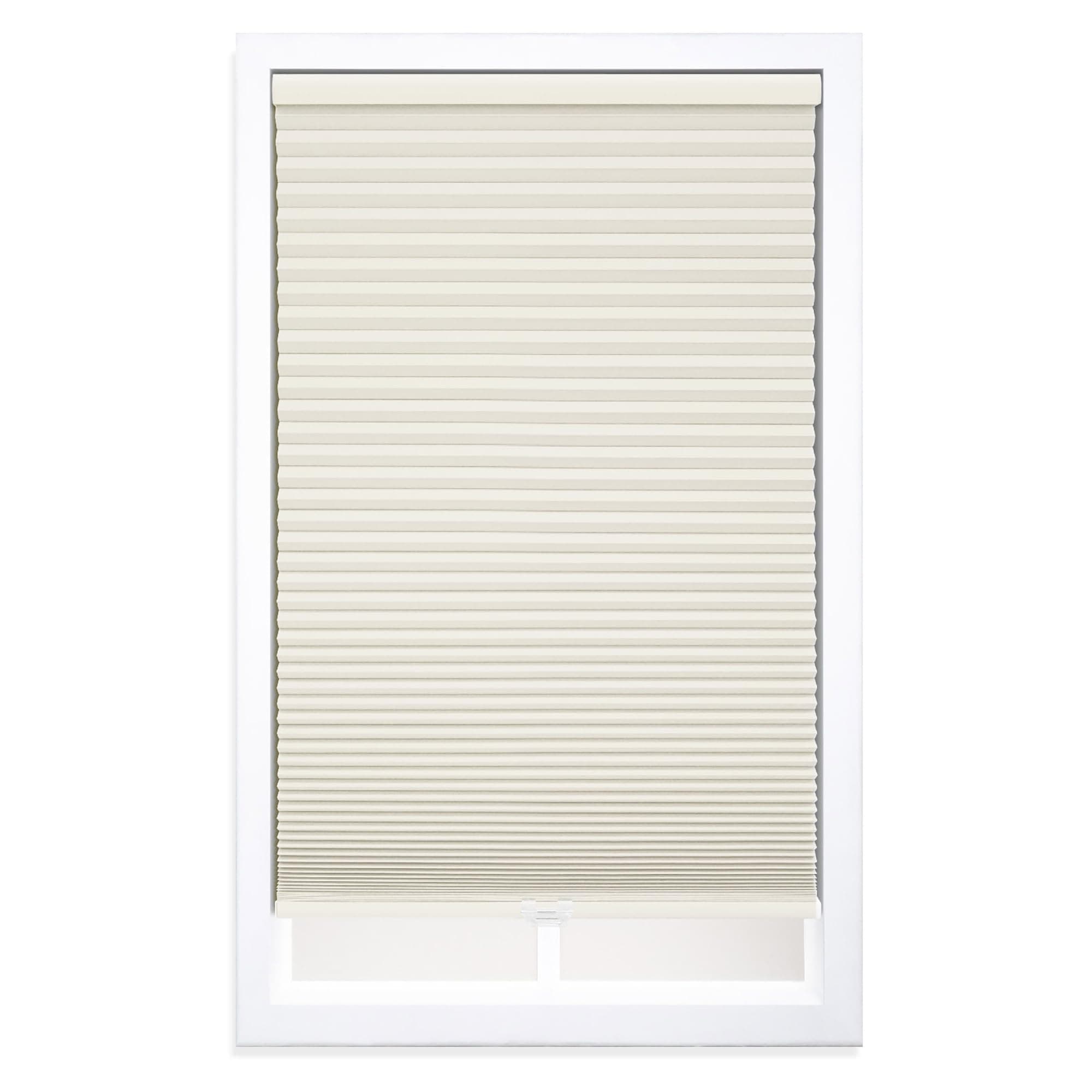 DEZ FURNISHINGS Cordless 1.5" Blackout Cellular Shade, 26.5"W x 84"H, Cream