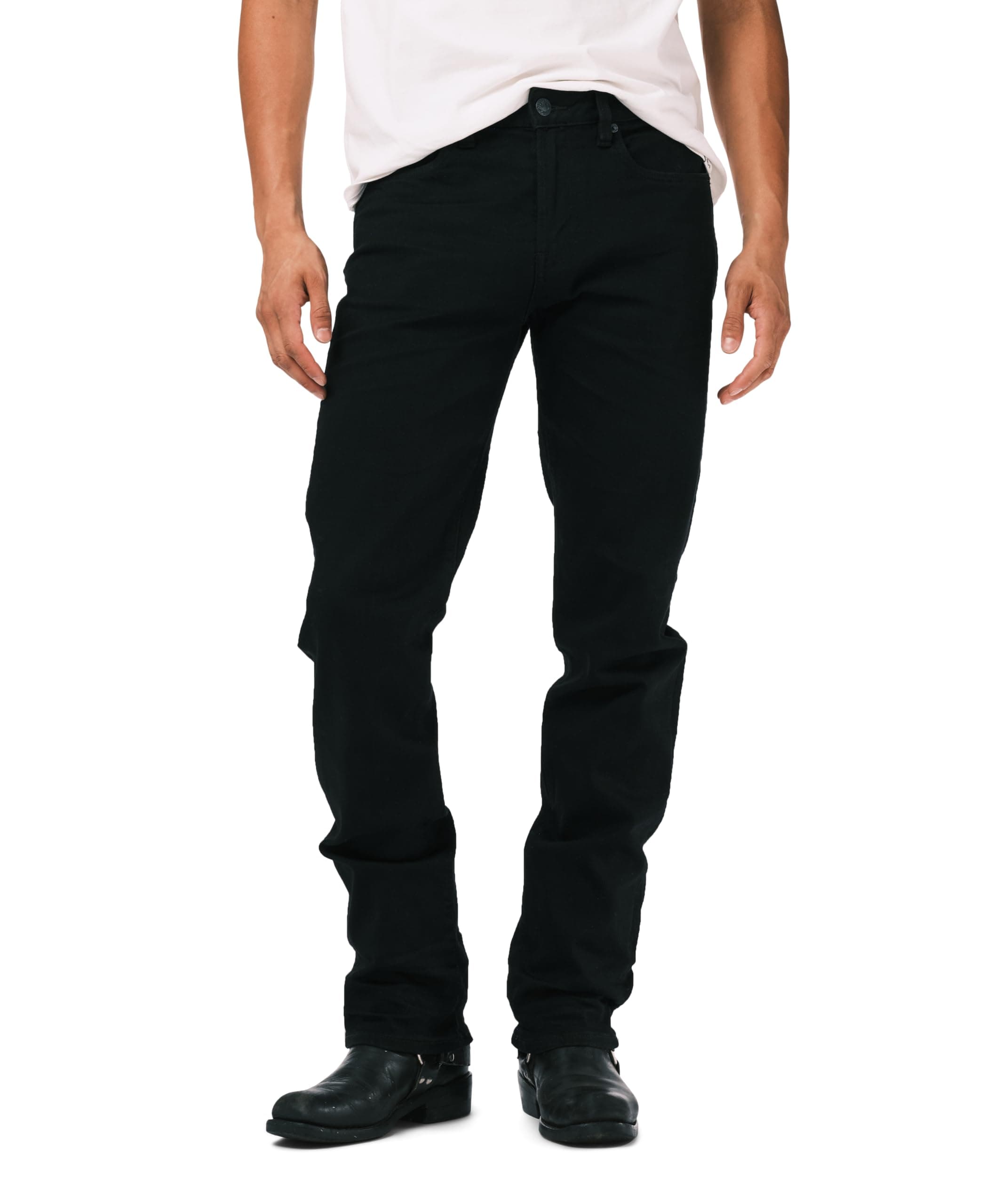 Buffalo David Bitton Men's Straight Six Jeans, Black, 36W x 30L
