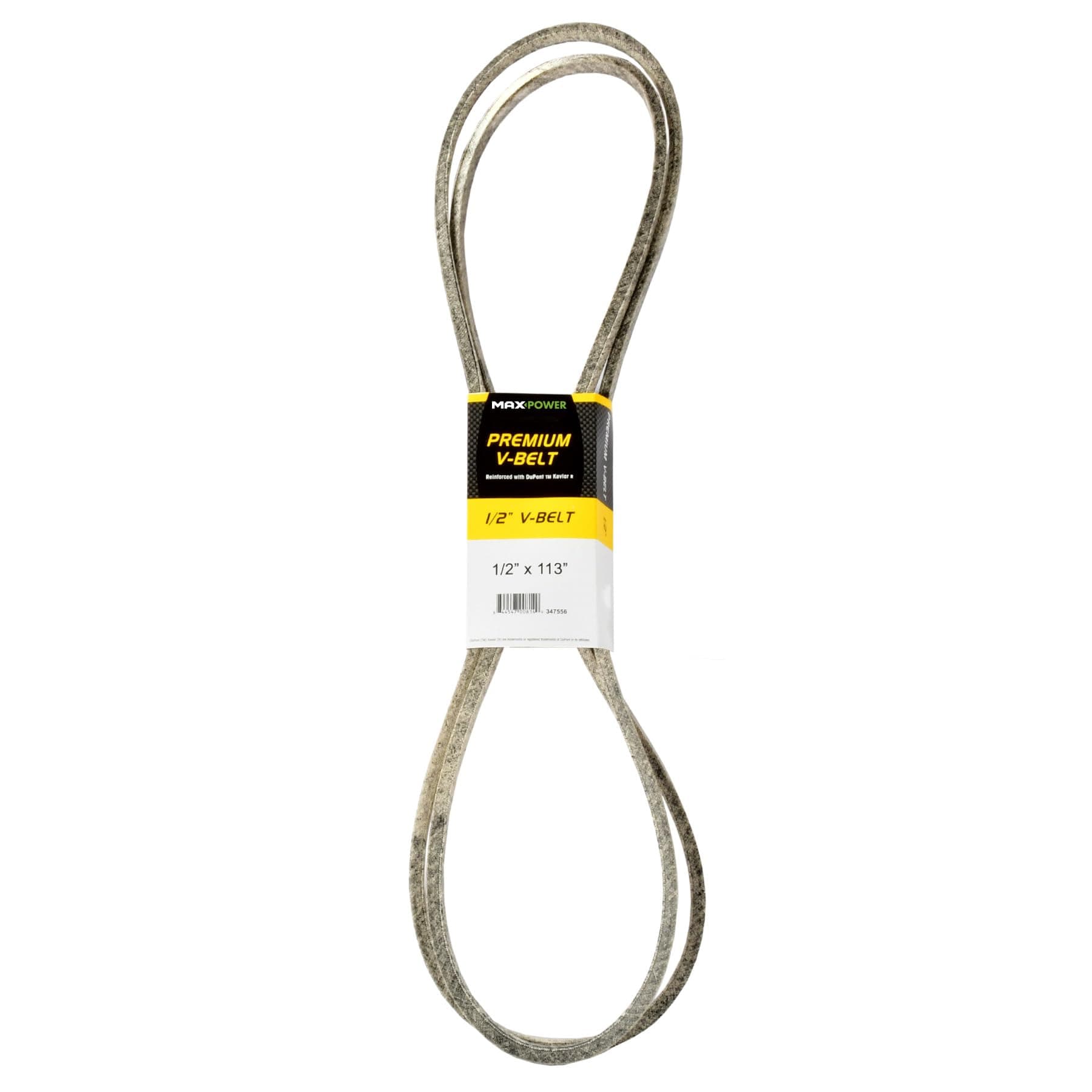 Maxpower 347556 Premium Belt Reinforced with Kevlar Fiber Cords, 1/2" x 113"