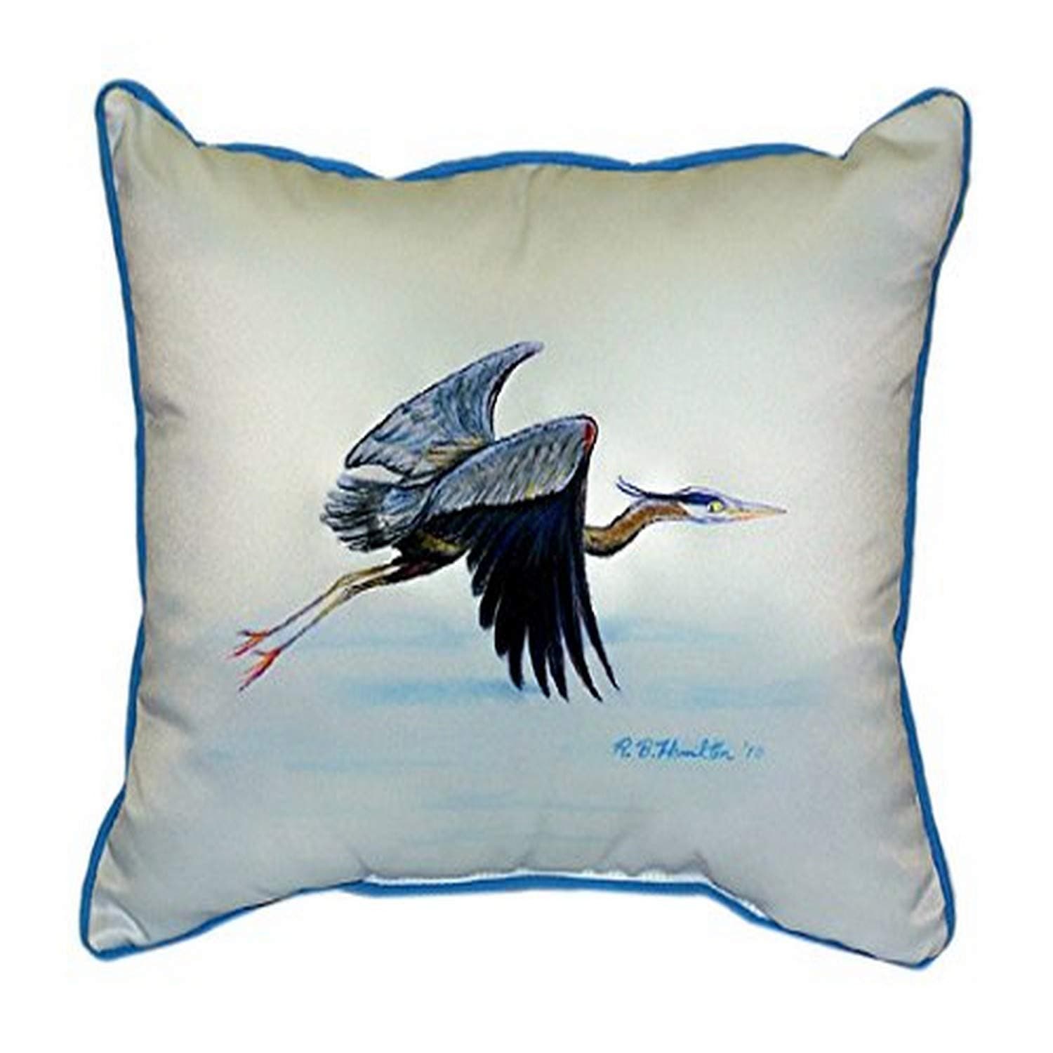 Betsy Drake Eddie's Blue Heron Pillow, 20" x 24"