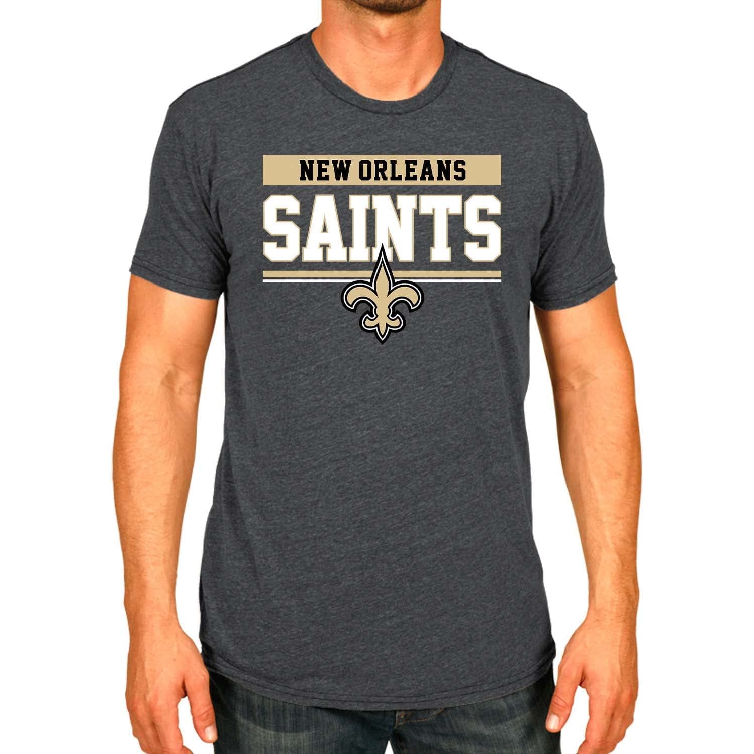 Team Fan Apparel NFL Adult Team Block Tagless T-Shirt - Cotton Blend - Charcoal - Perfect for Game Day - Comfort and Style, Charcoal, XL